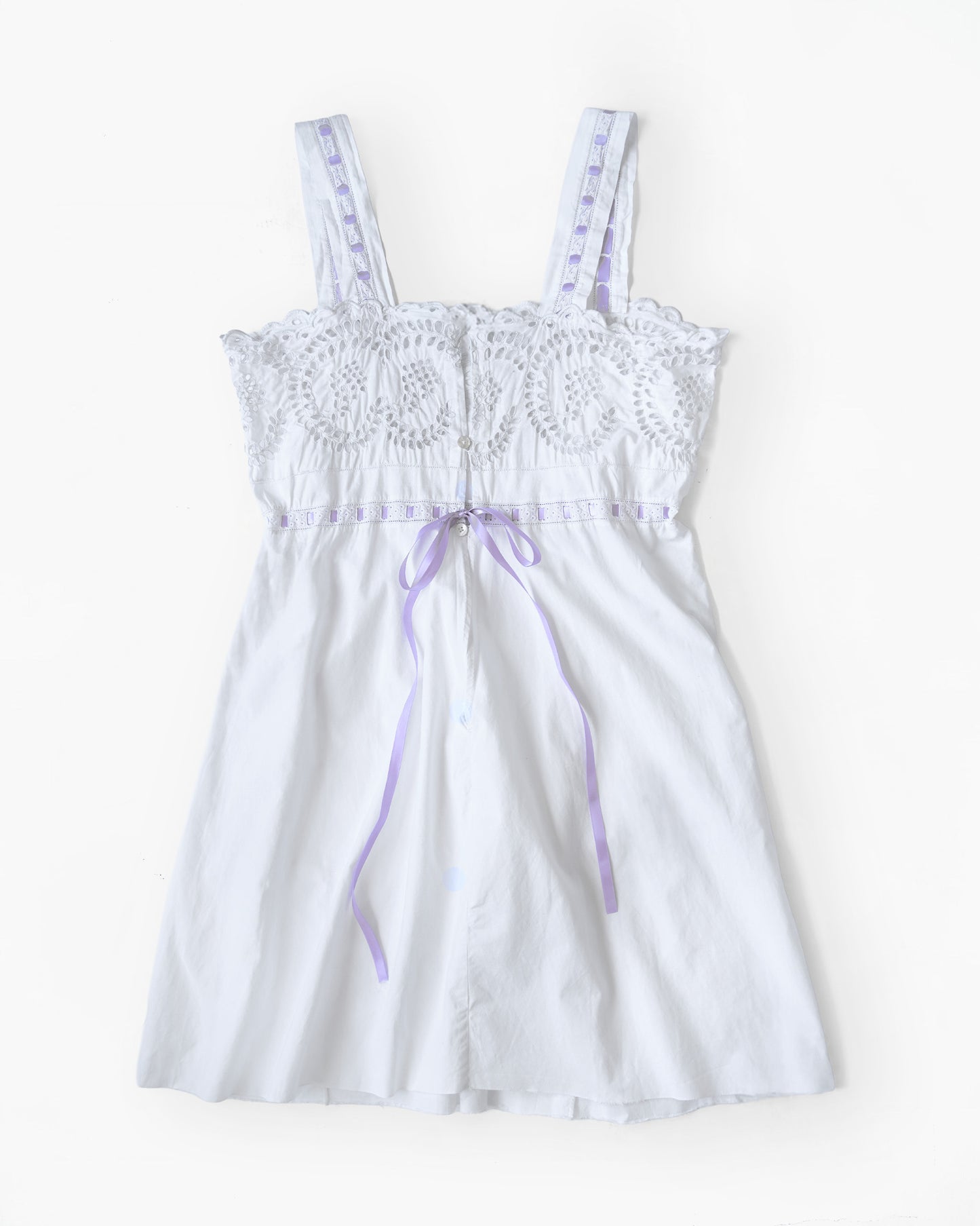 Cotton Camisole Dress with Ribbon Made in France