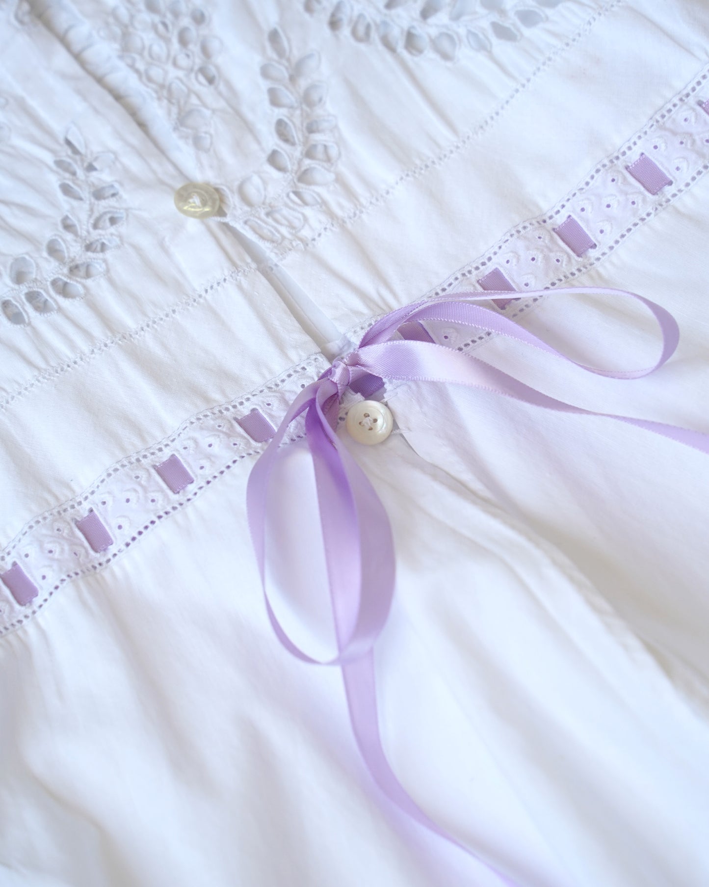 Cotton Camisole Dress with Ribbon Made in France