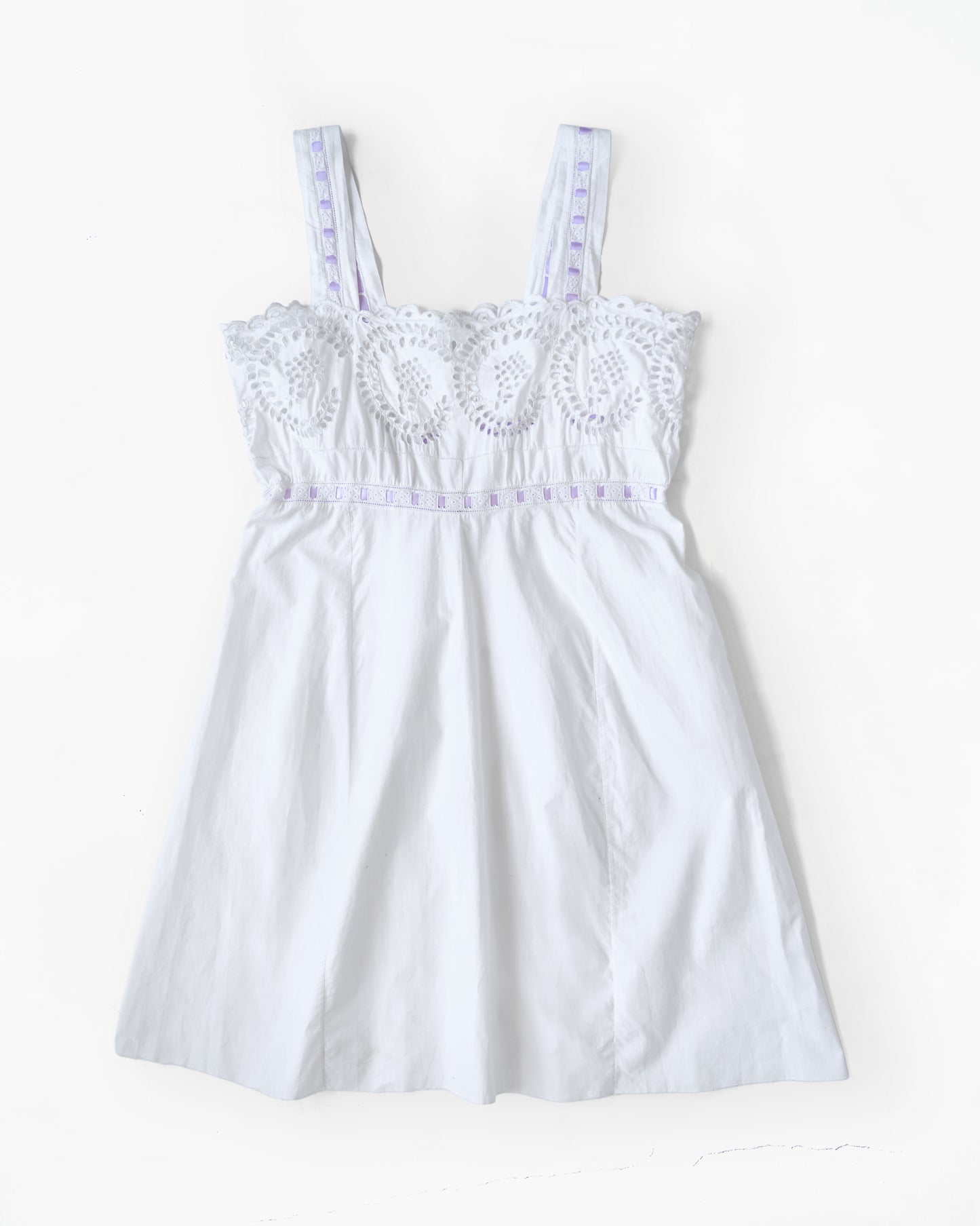 Cotton Camisole Dress with Ribbon Made in France