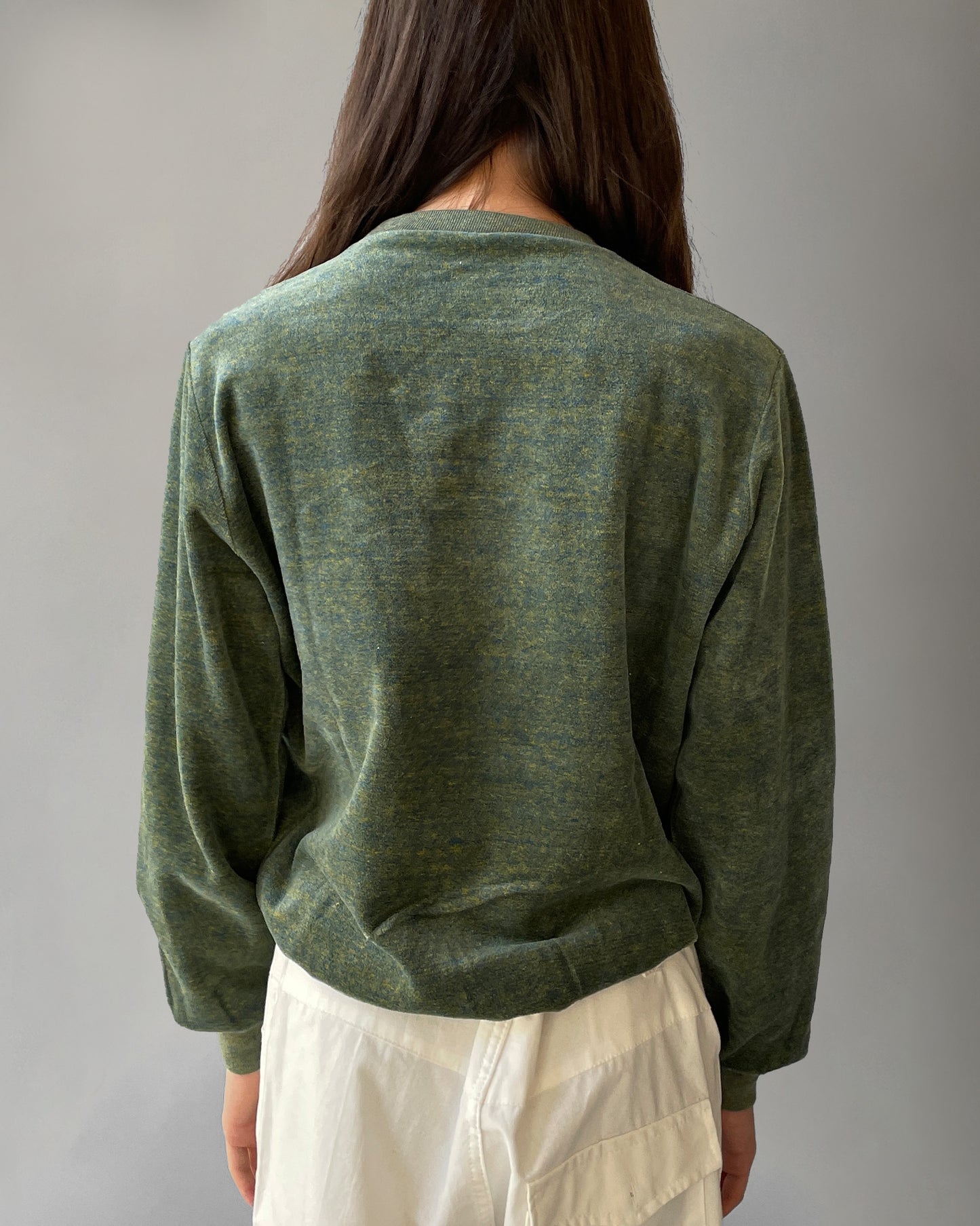 Cotton Velour Sweatshirts - Green
