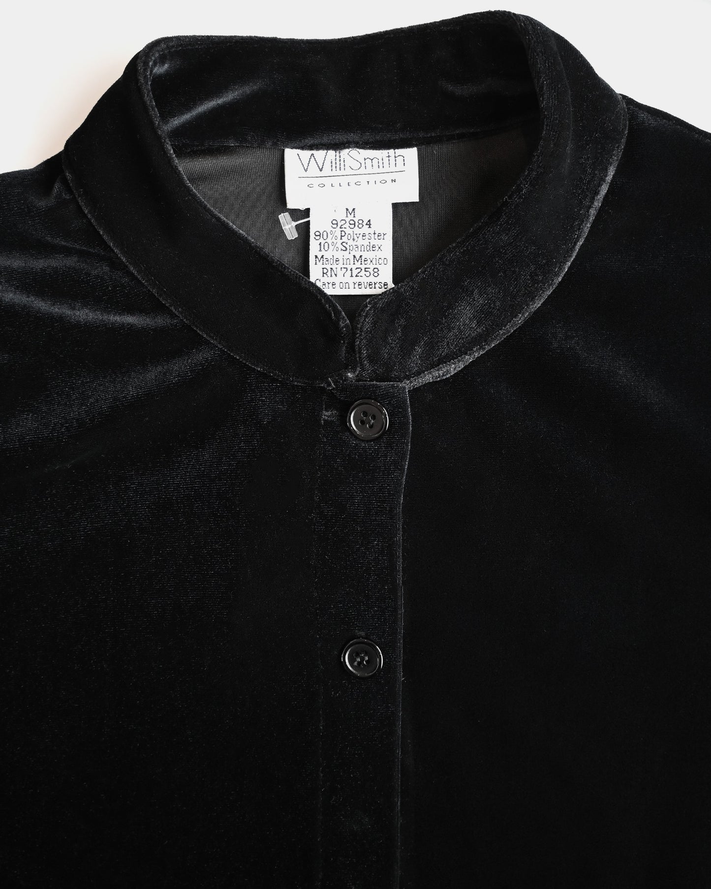 Velour Stand Collar Shirt