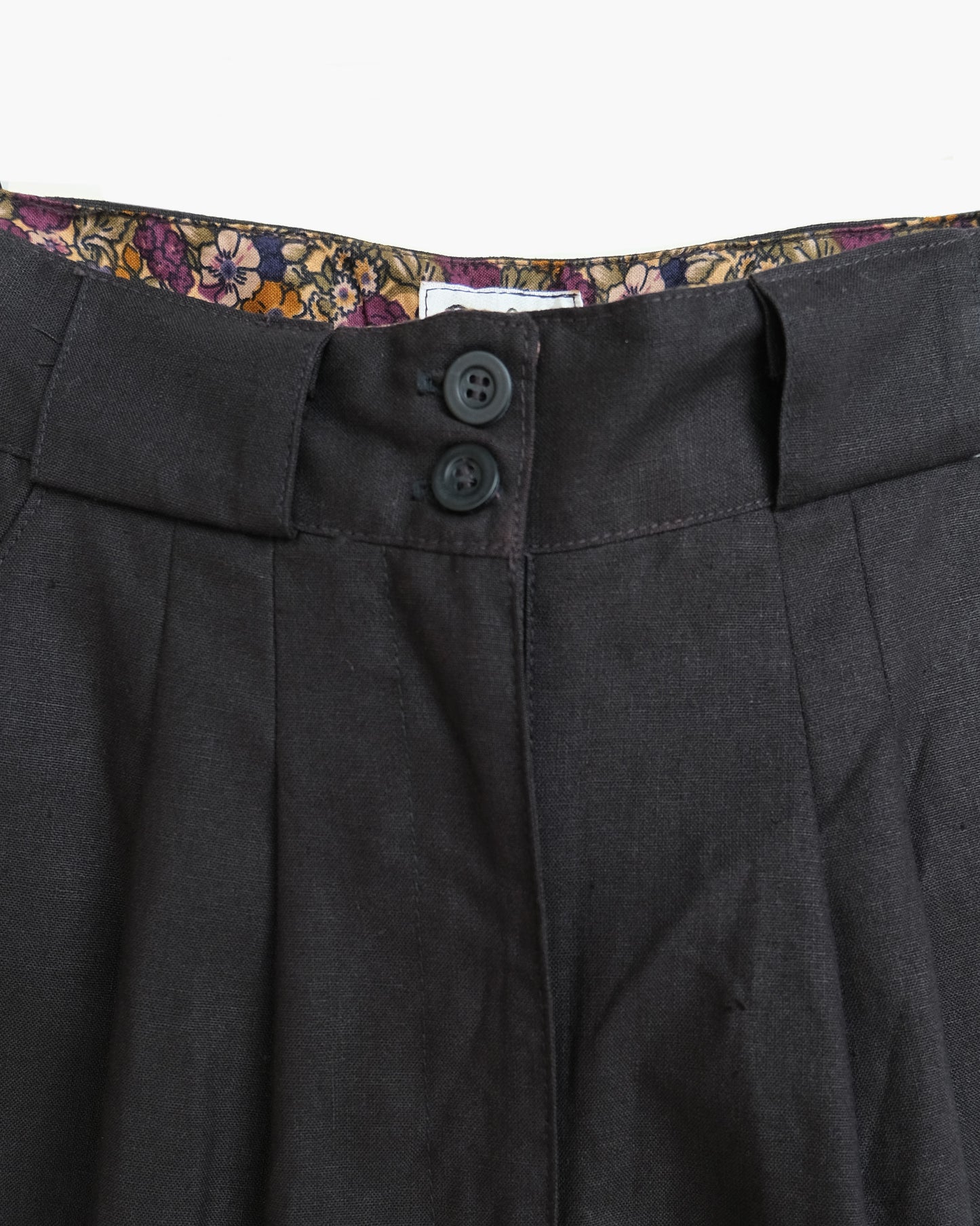 Linen Half Pants - Black