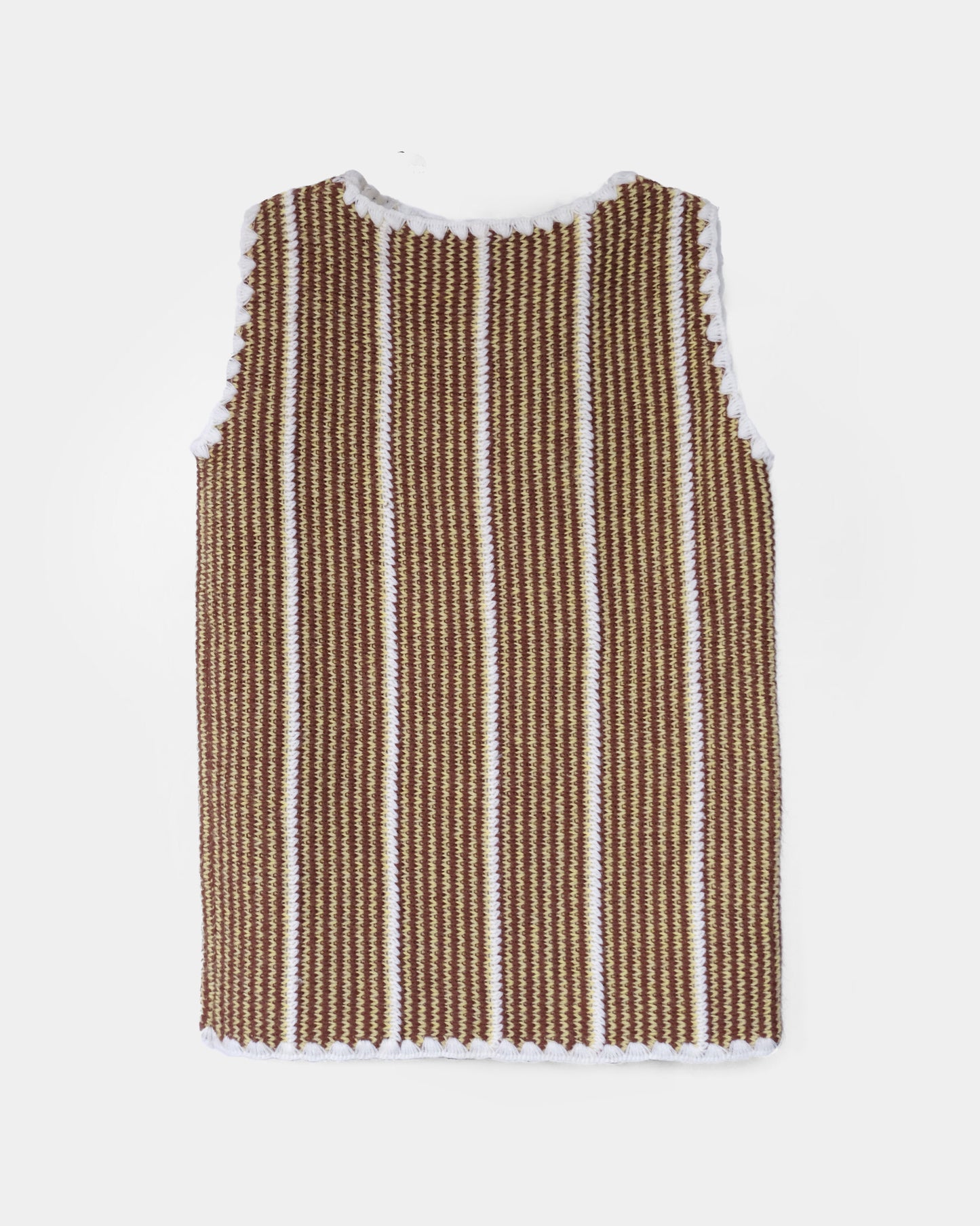 60's~70's Knit Vest - Brown