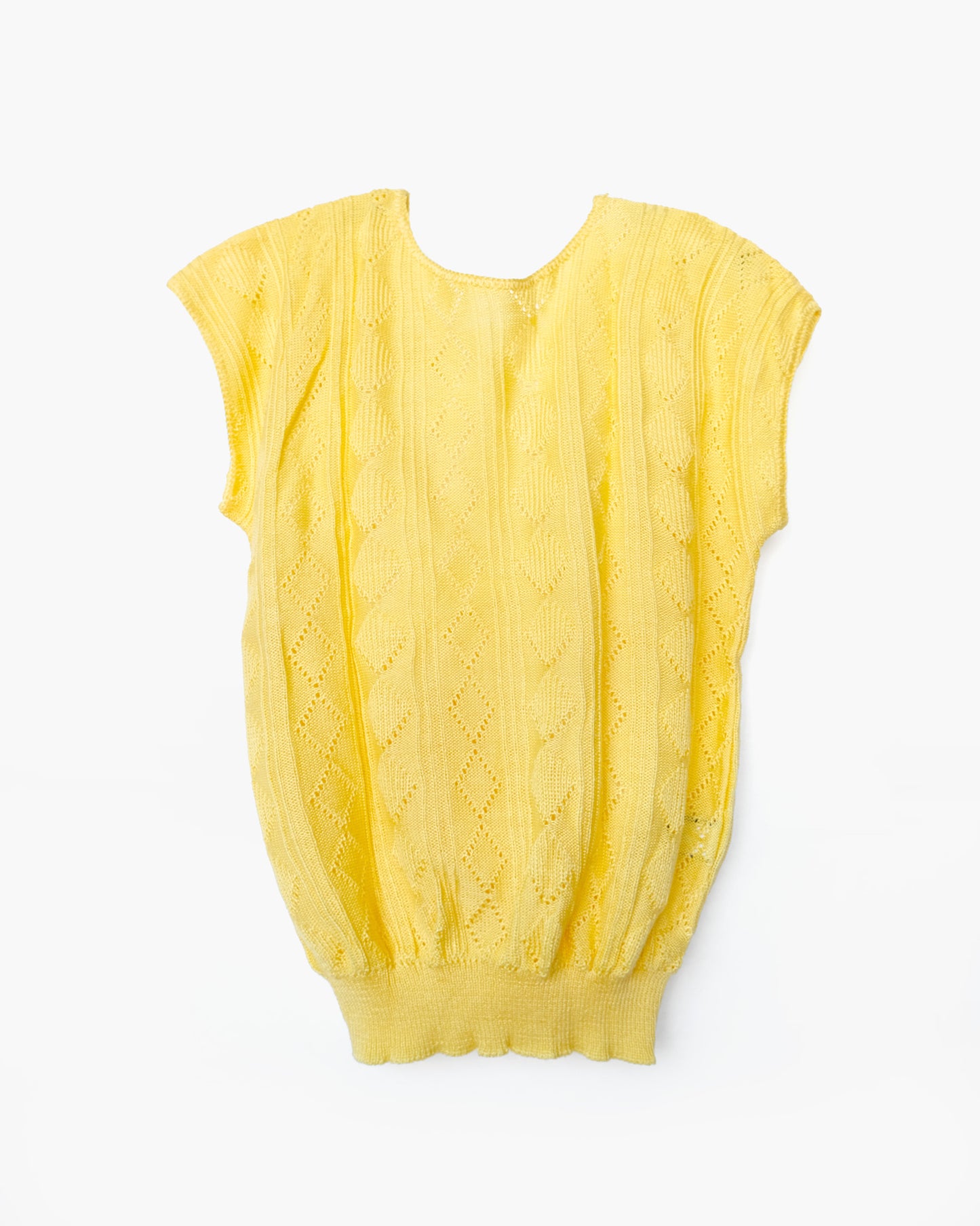 Acrylic V-neck Yellow Sweater