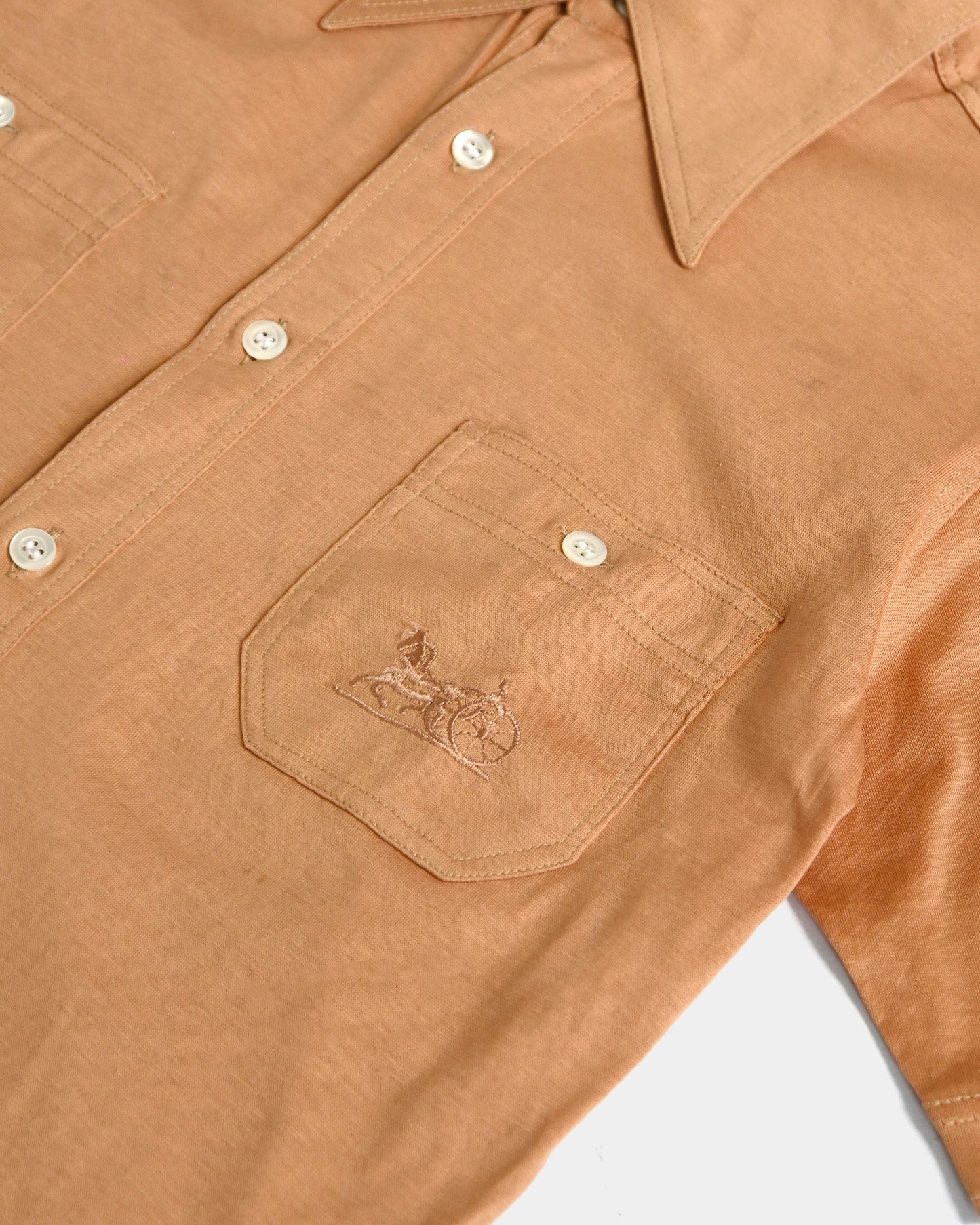 "OLD CELINE" Half Sleeve Shirt - Beige