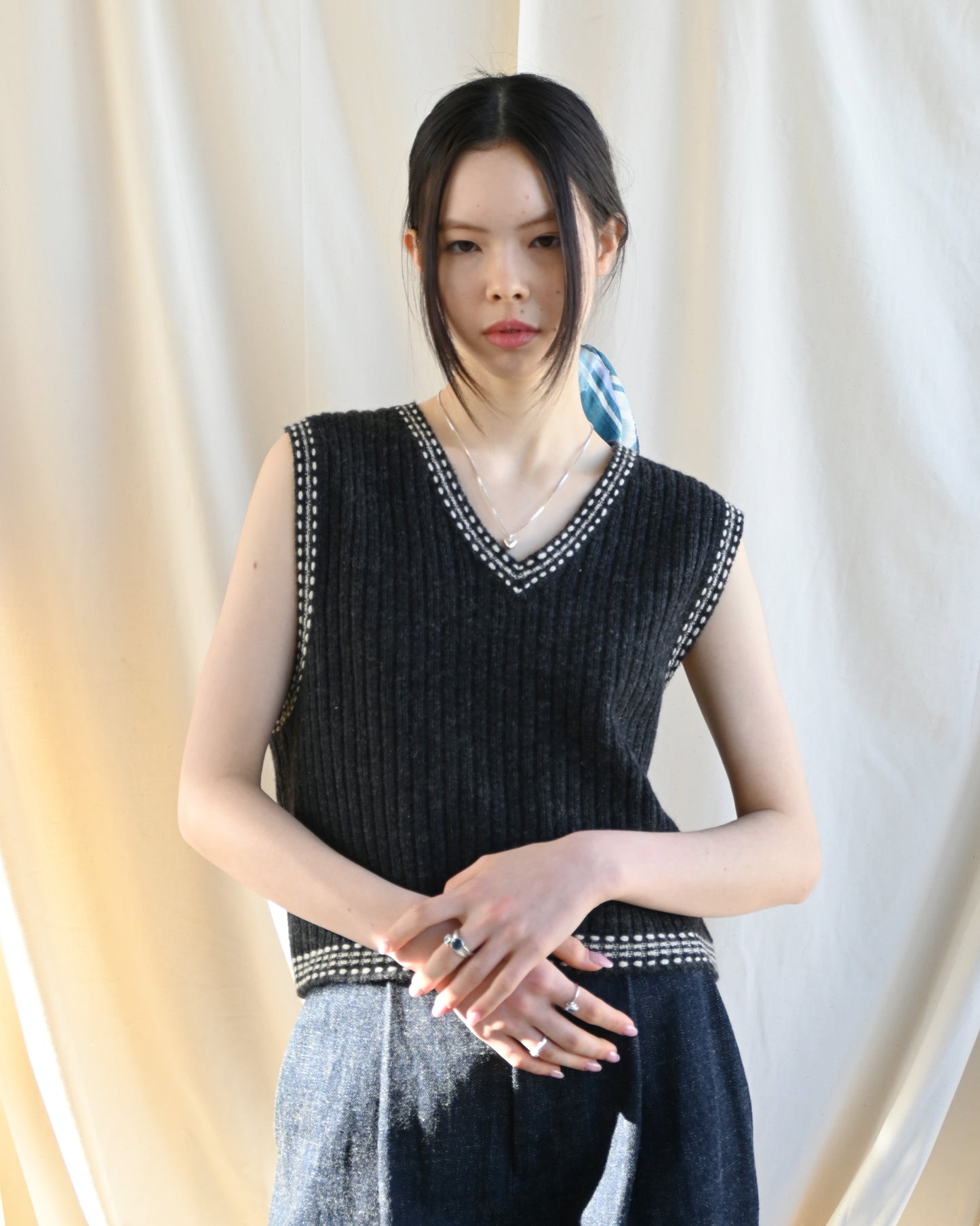 Gray Knit Vest