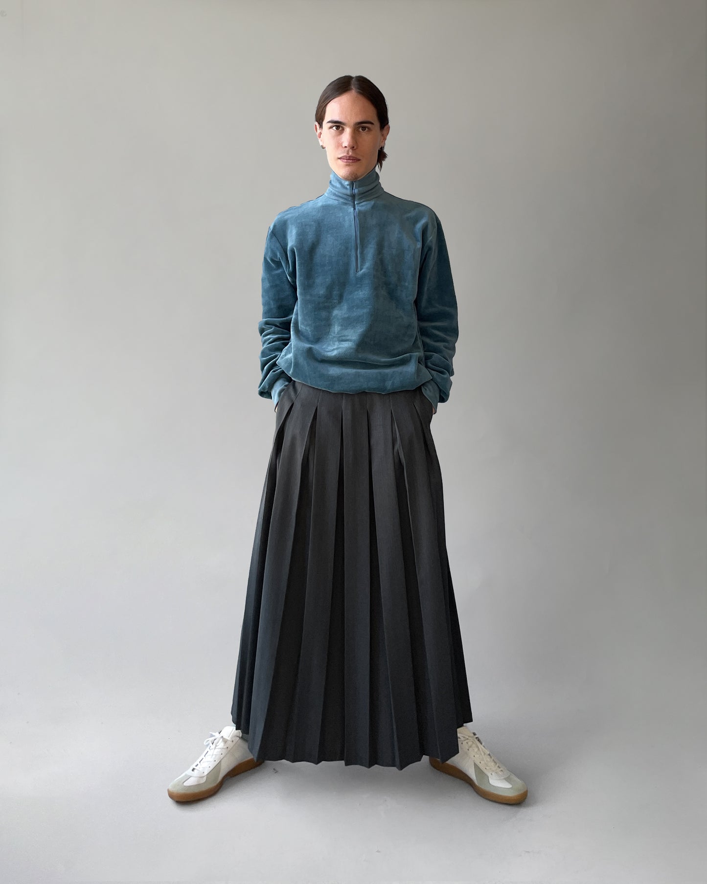 Cotton Velour Zip-up Sweatshirts