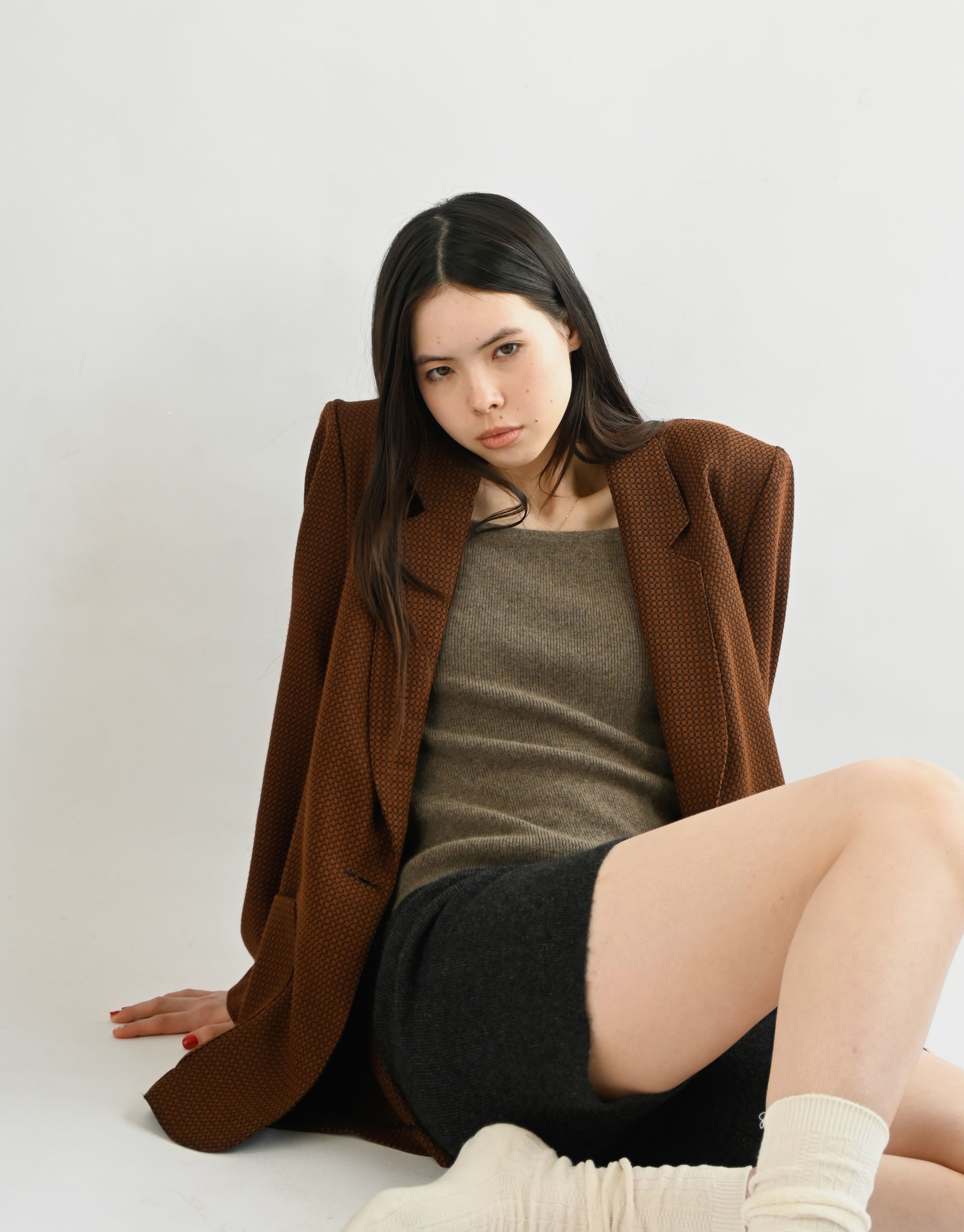 404 Cashmere Rib Shorts - Charcoal