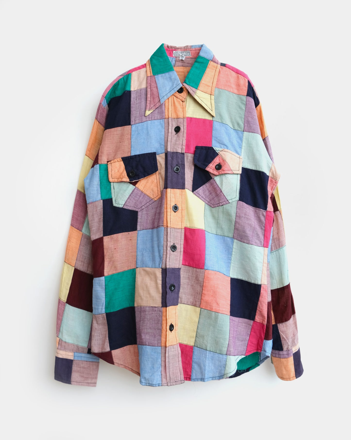 70's Madras Patchwork Shirt
