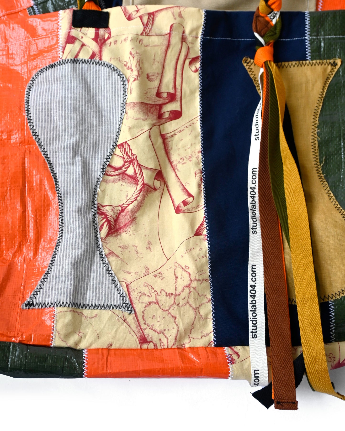 KHOKI x 404 - Patchwork Vinyl Bag with Vintage Fabric