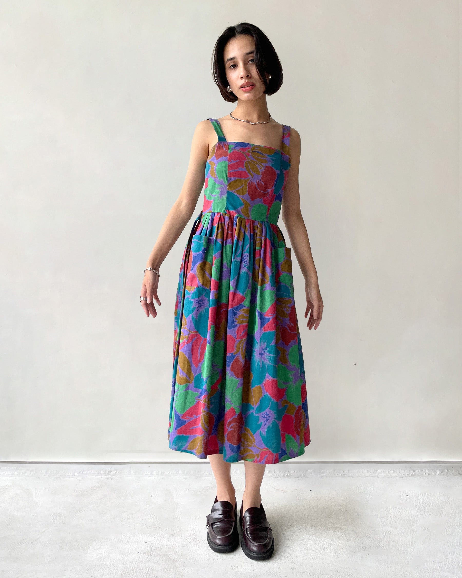 1980s flower dress