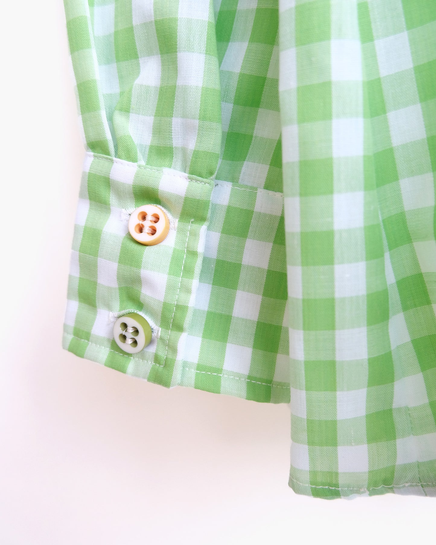 70s Patterned Cotton L/S Shirt