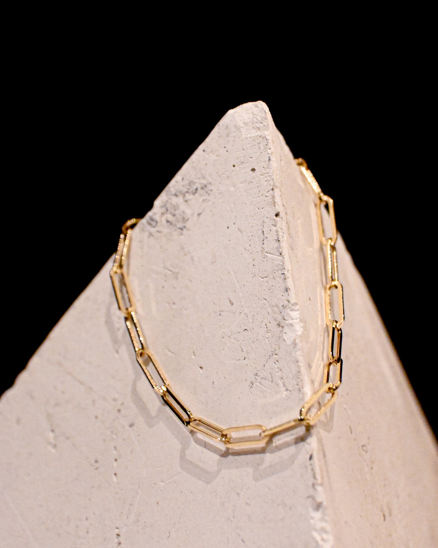 14K Paperclip Chain Bracelet - 15cm