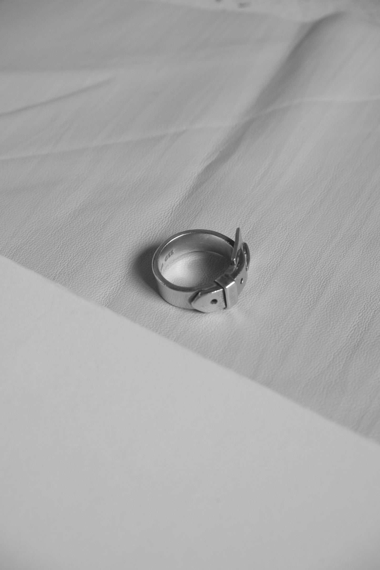 Silver Belt Motif Ring