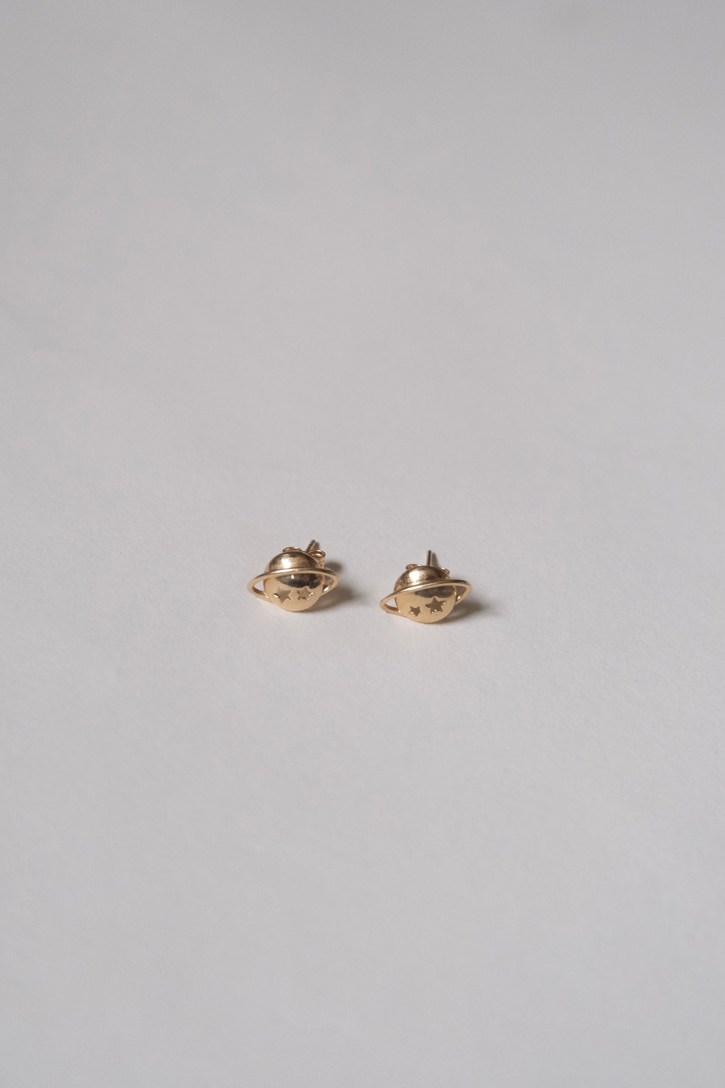 14k Gold × Earrings -Saturn-