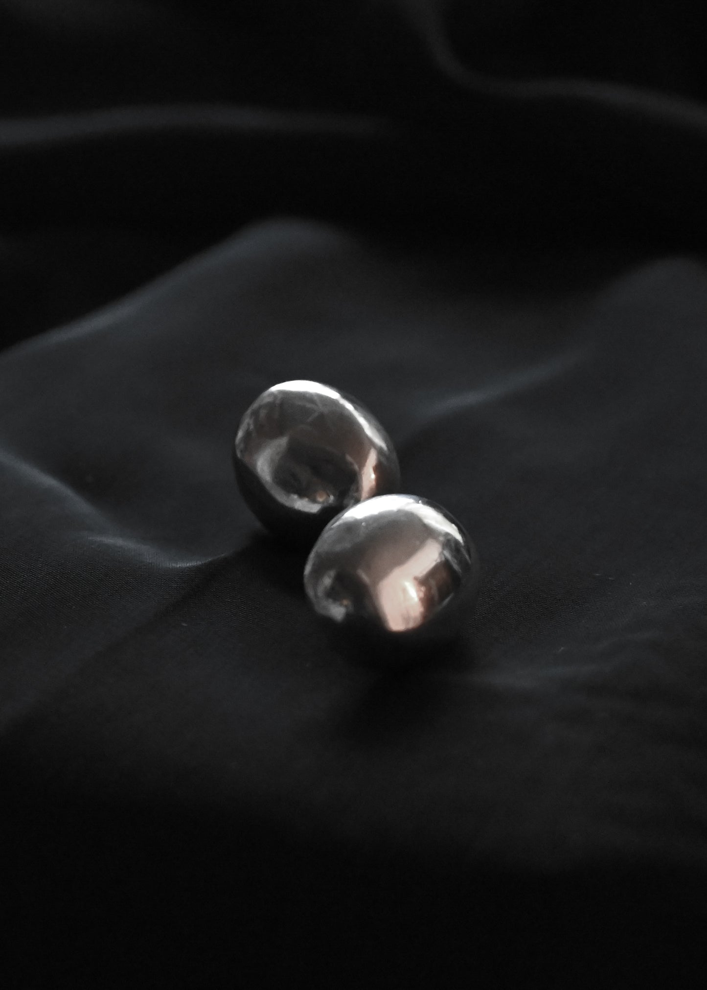 Silver Bean Earrings