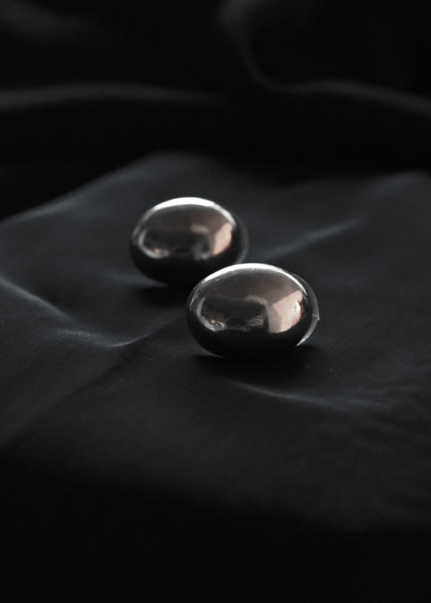 Silver Bean Earrings