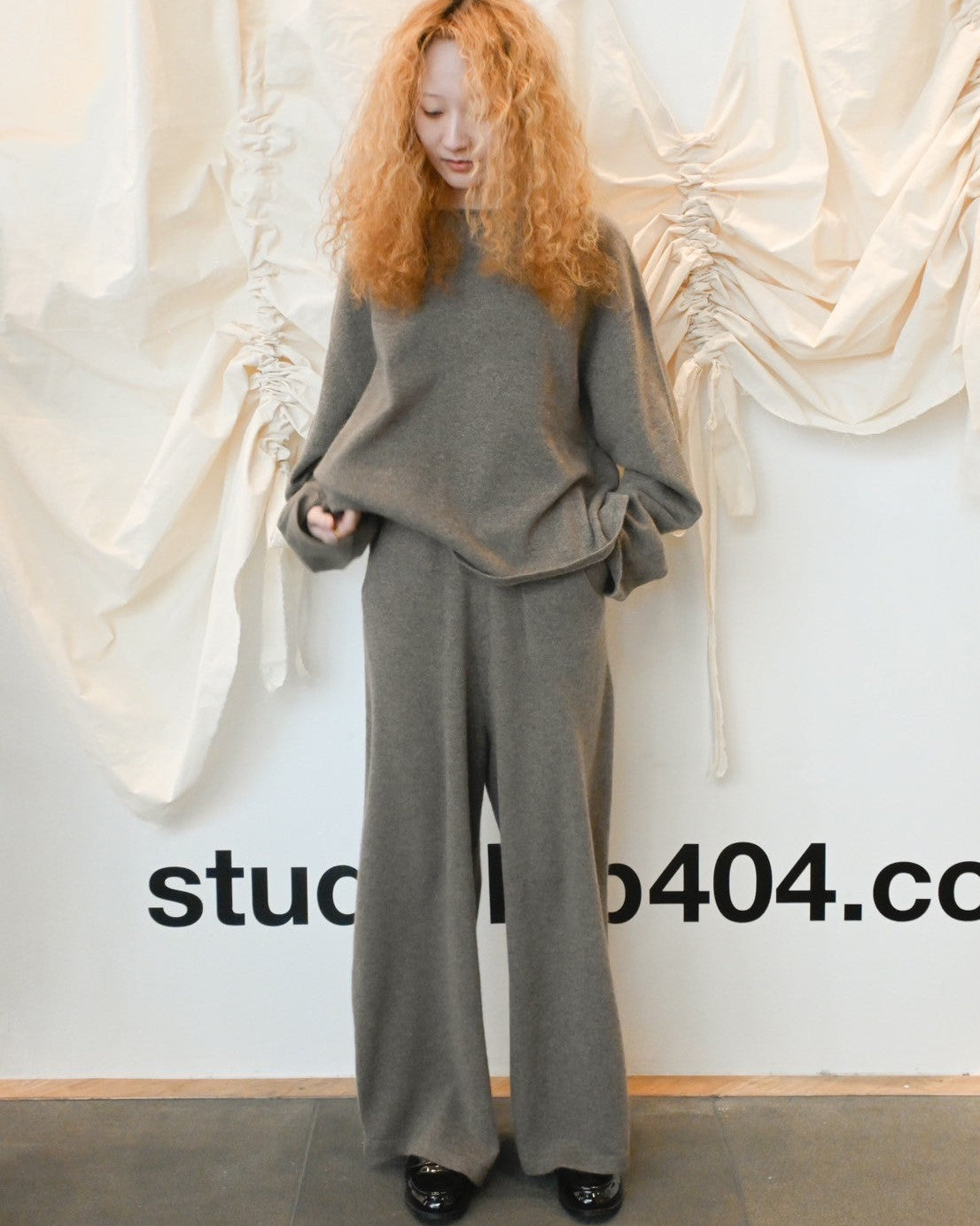 404 100% Cashmere Wide Pants - Light Brown