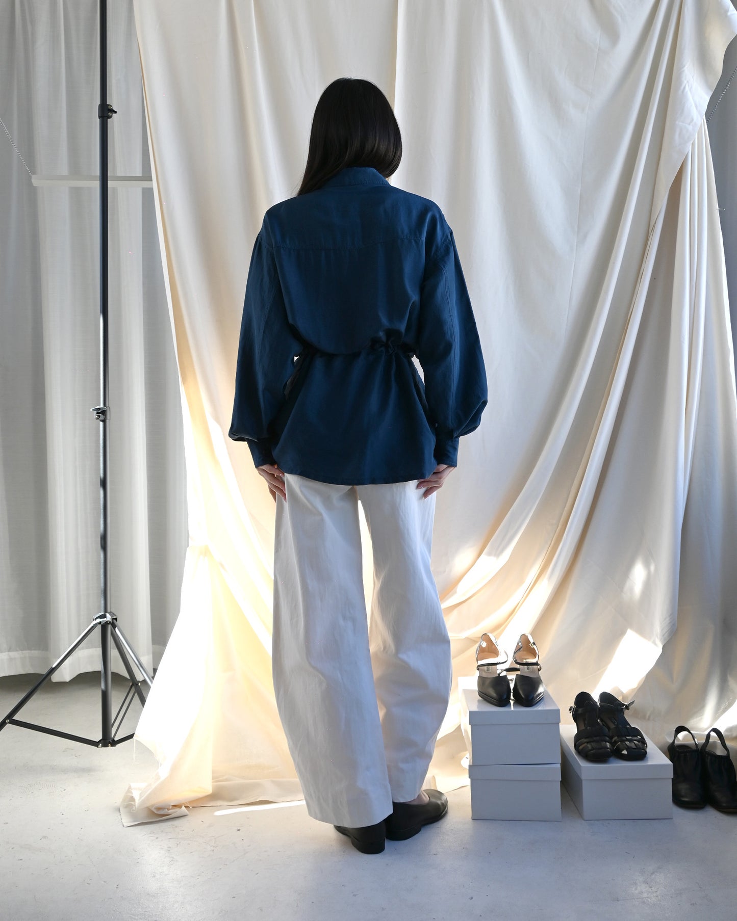 100% Silk Blue Shirt