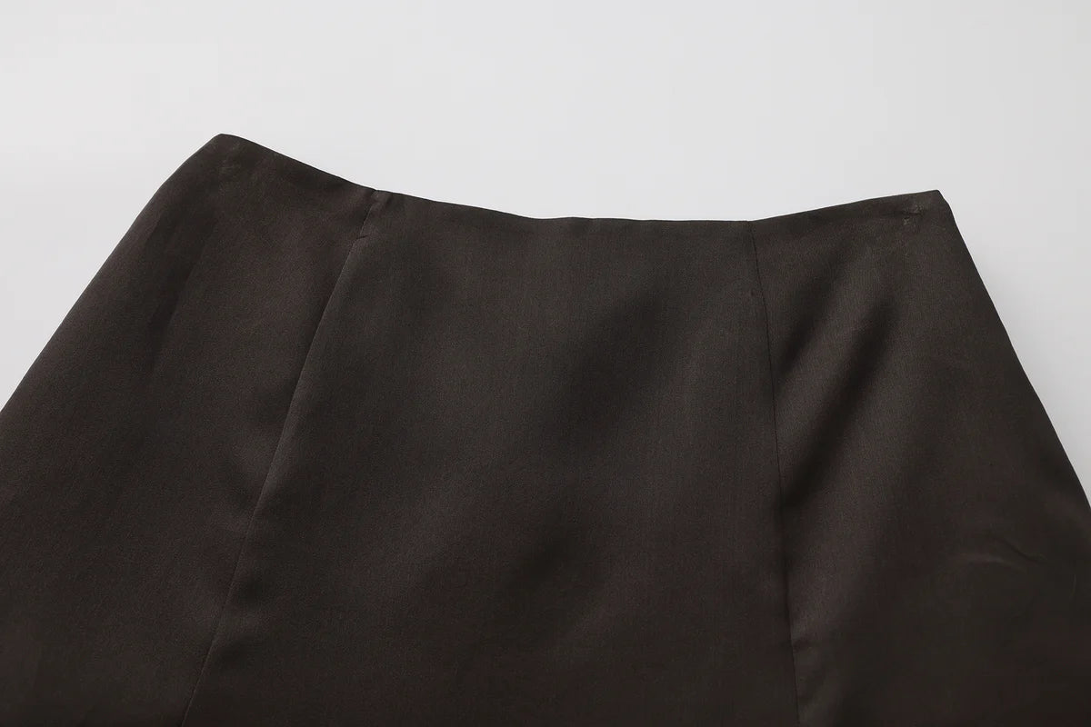 SABLE BROWN COCOON SKIRT