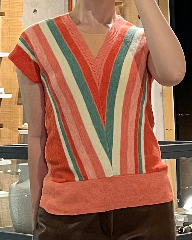 Orange Knit Vest