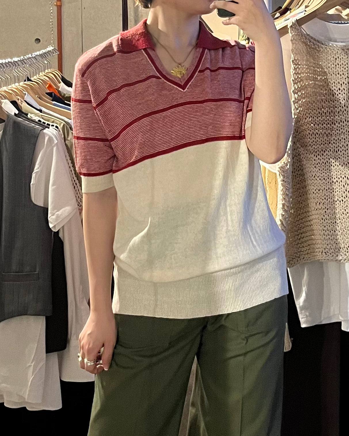 Design Acrylic Knit Polo Made in Italy