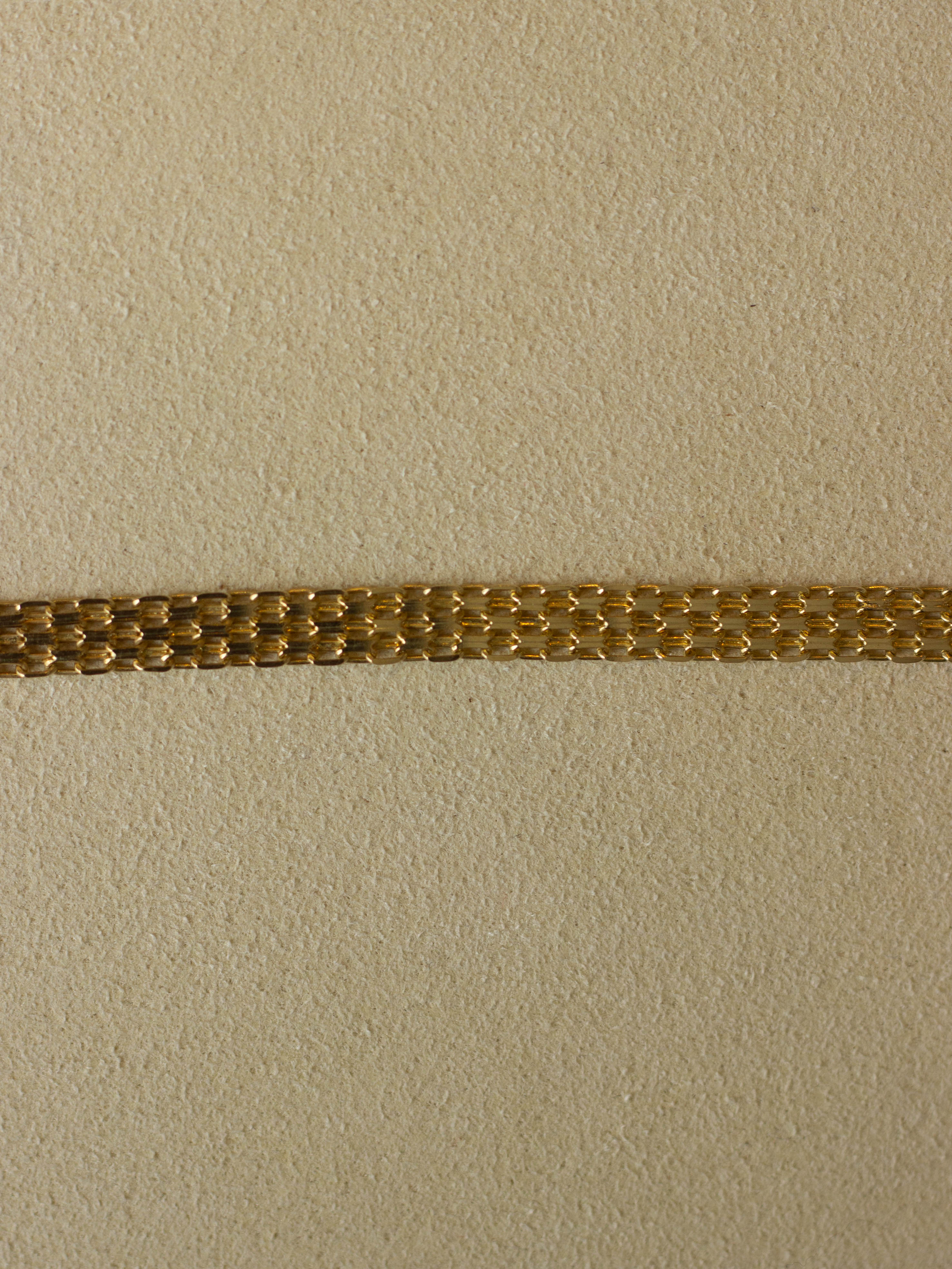 14K Solid Gold Bismarck Chain Bracelet (GDB25SS-002)
