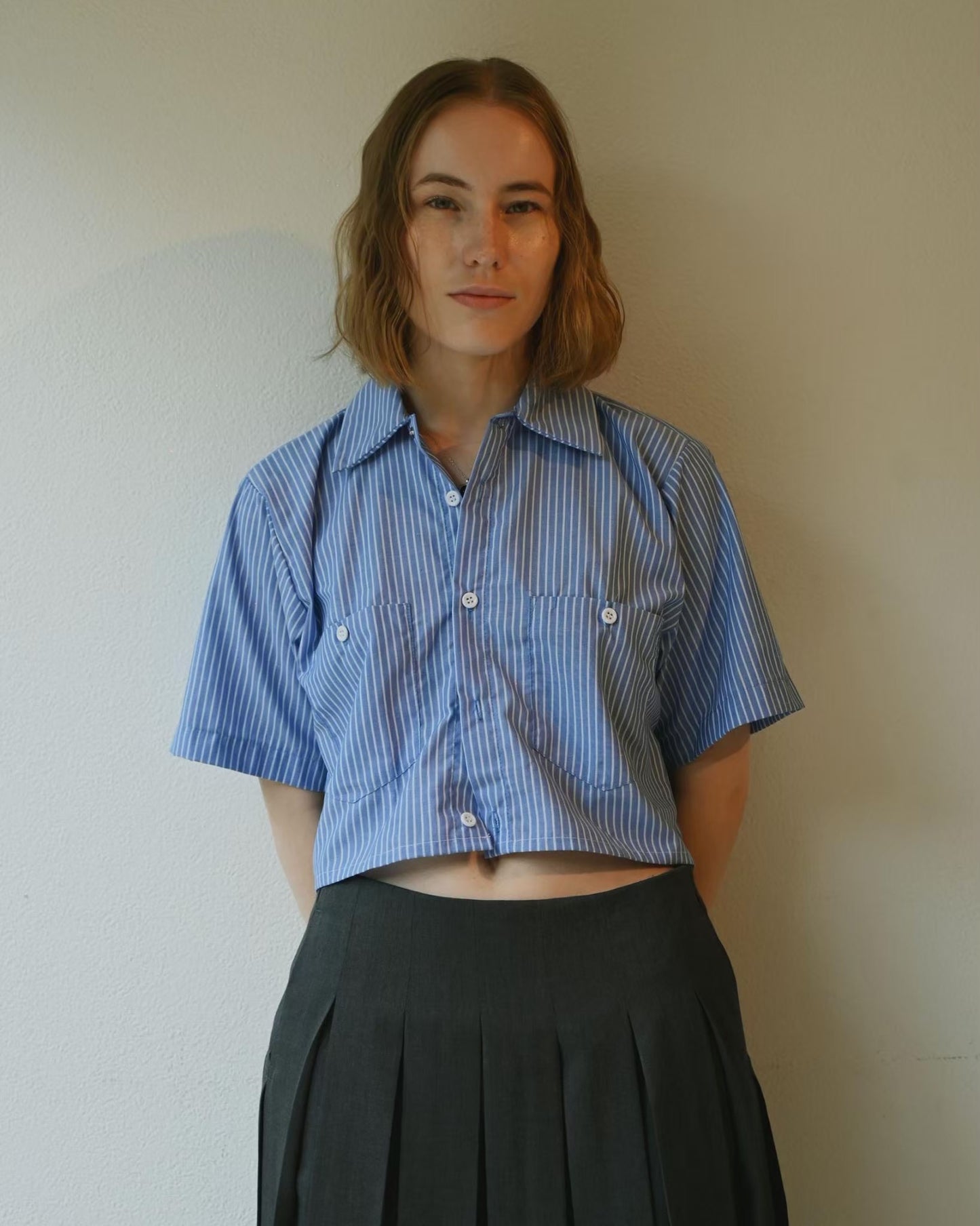 Cropped Universal Striped S/S Shirt