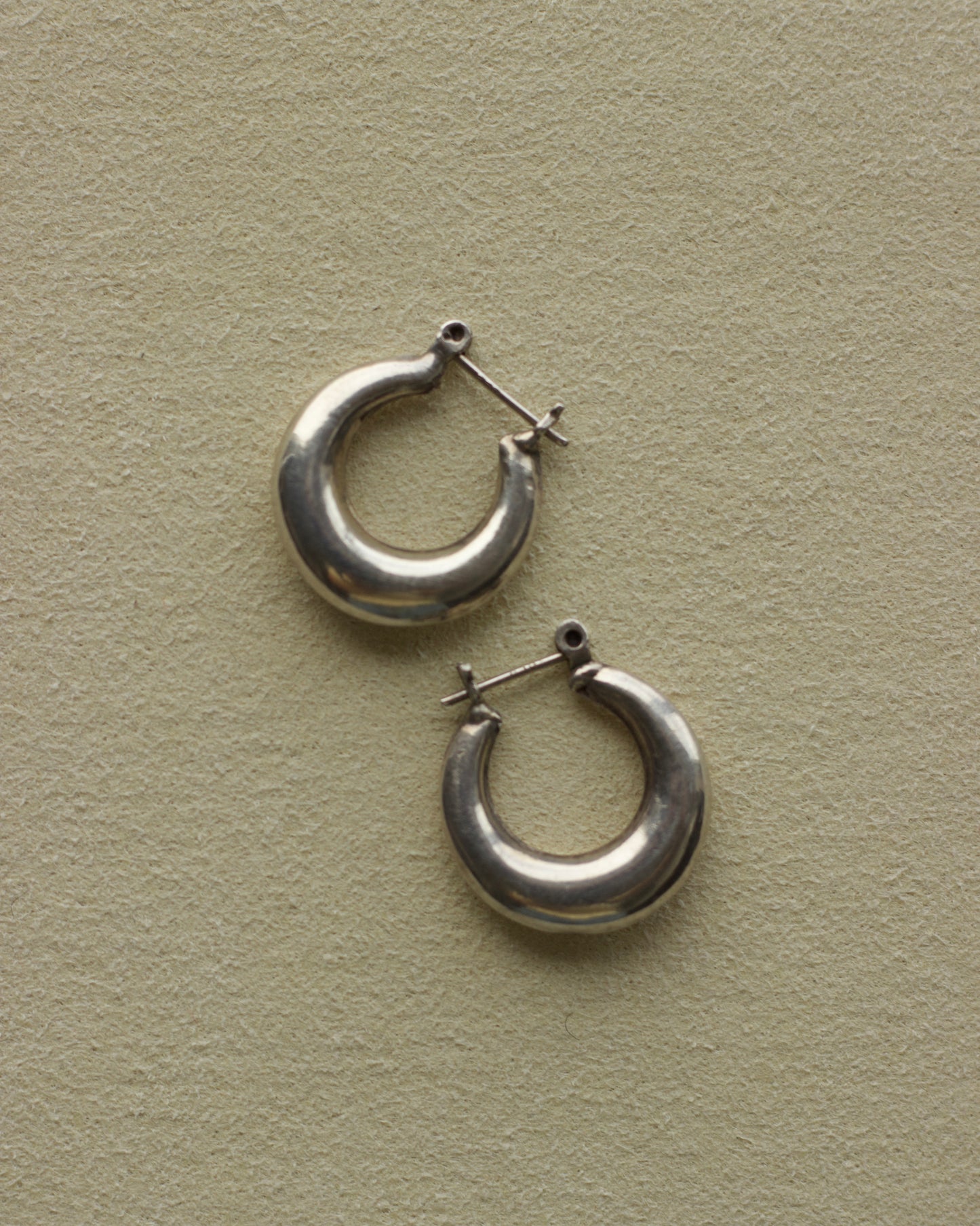 Silver Chunky Hoops