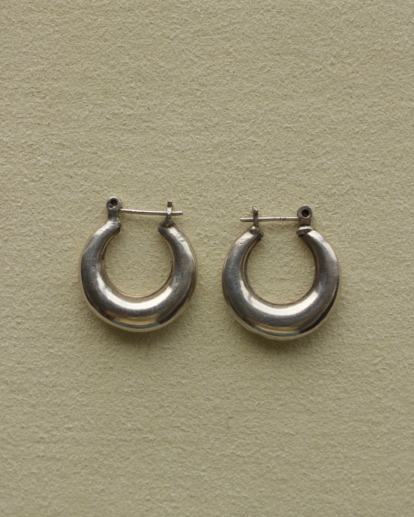 Silver Chunky Hoops