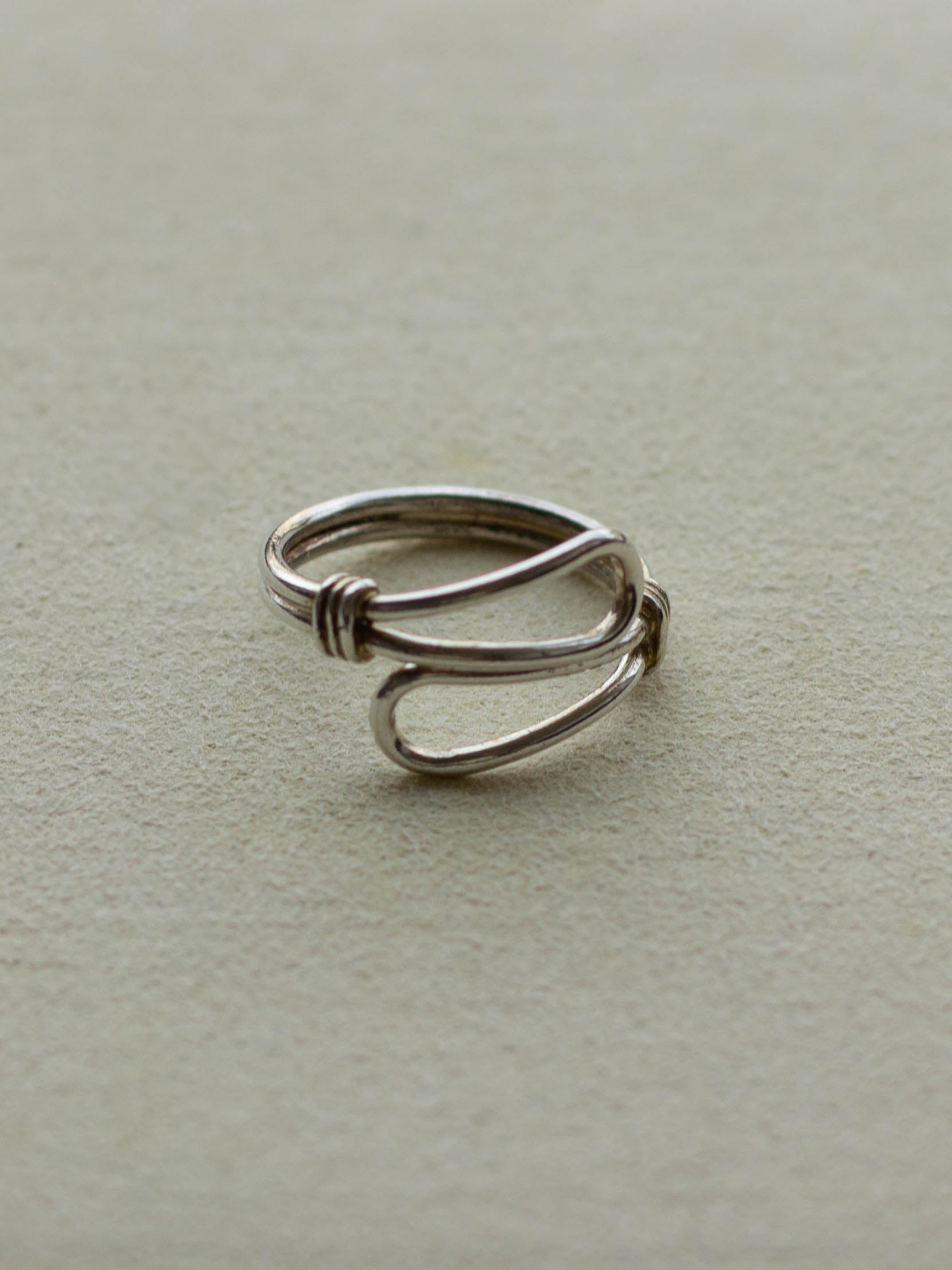 Silver Wired Teo tone Ring (SVR-25SS016)