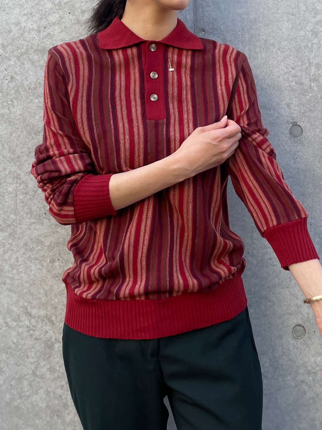 Design Acrylic Knit Polo Made in Italy