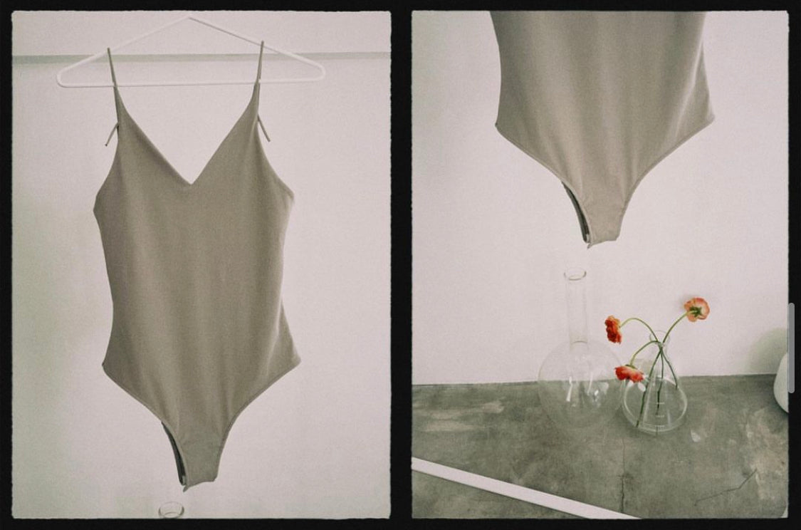 "rom" Camisole Bodysuit - Beige