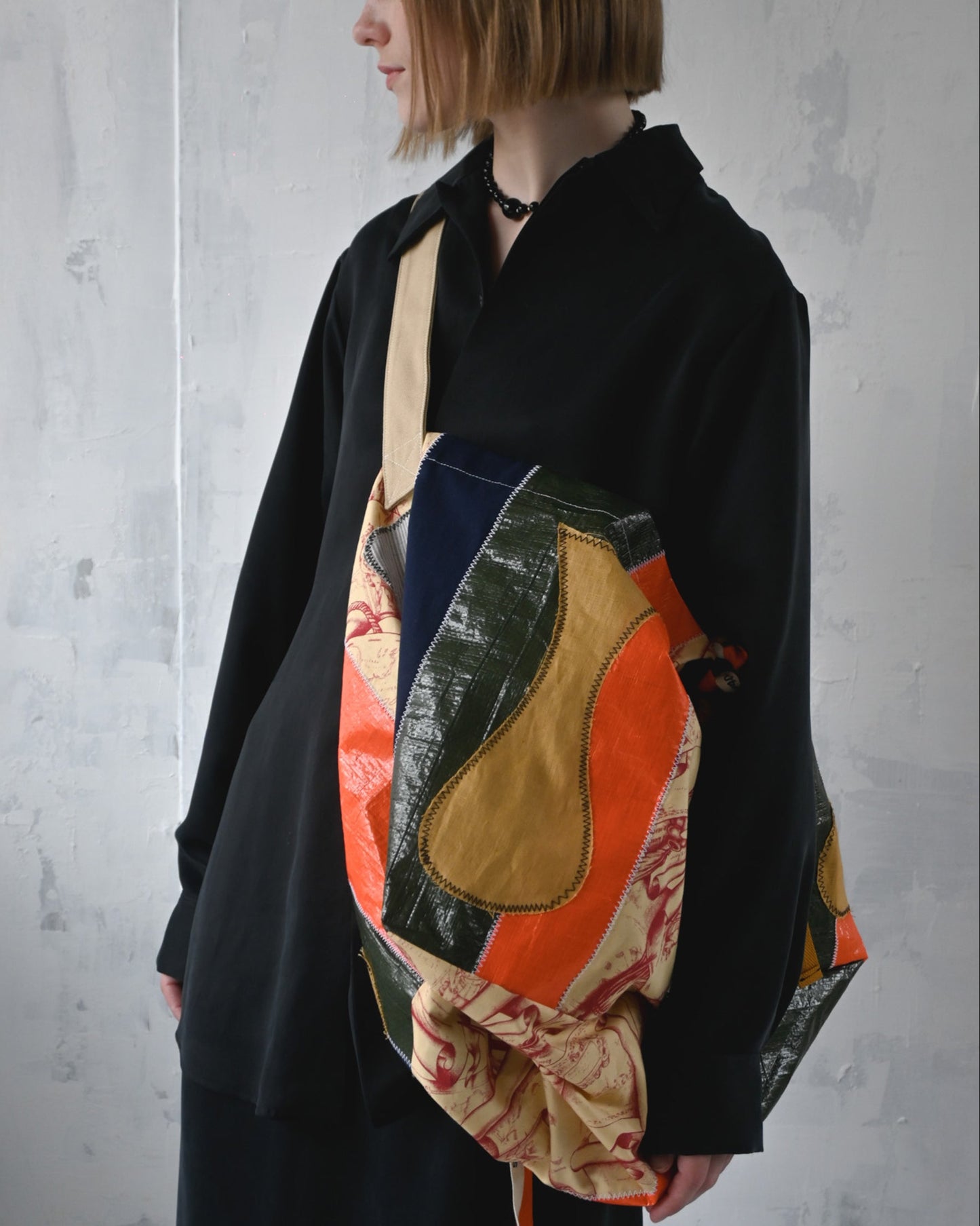 KHOKI x 404 - Patchwork Vinyl Bag with Vintage Fabric