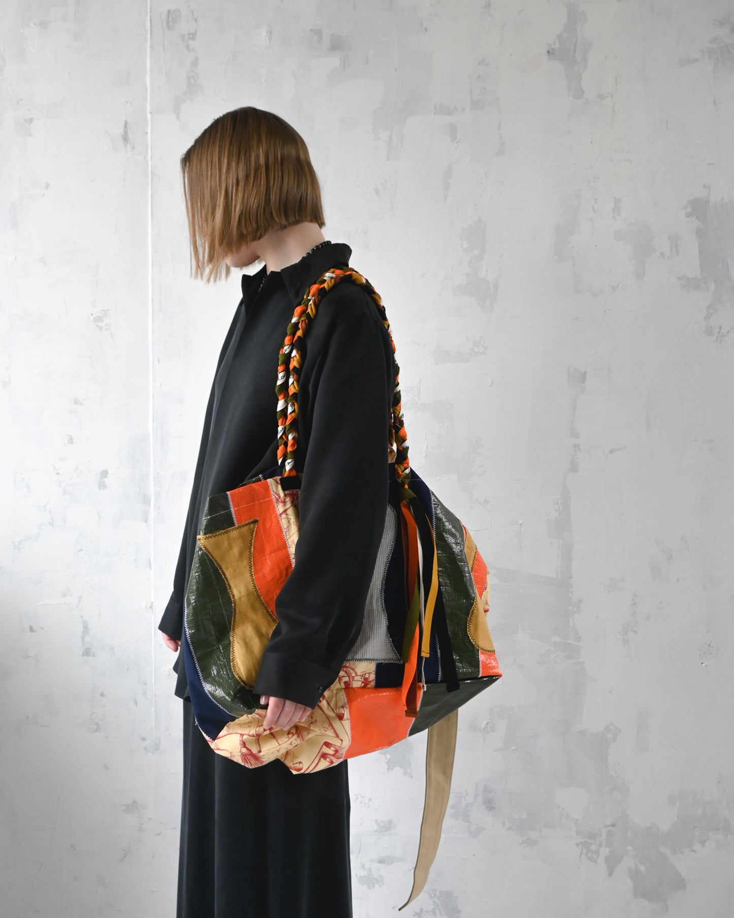 KHOKI x 404 - Patchwork Vinyl Bag with Vintage Fabric