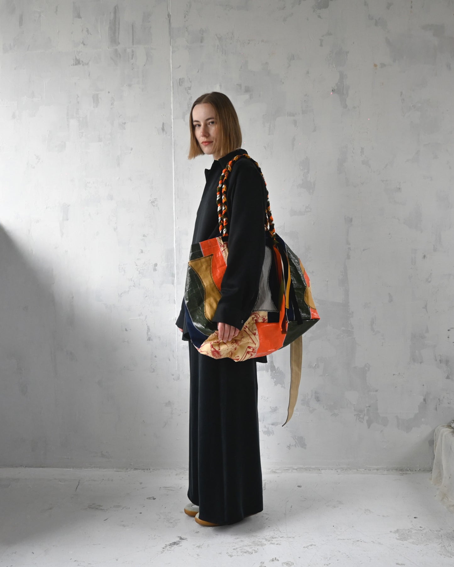 KHOKI x 404 - Patchwork Vinyl Bag with Vintage Fabric