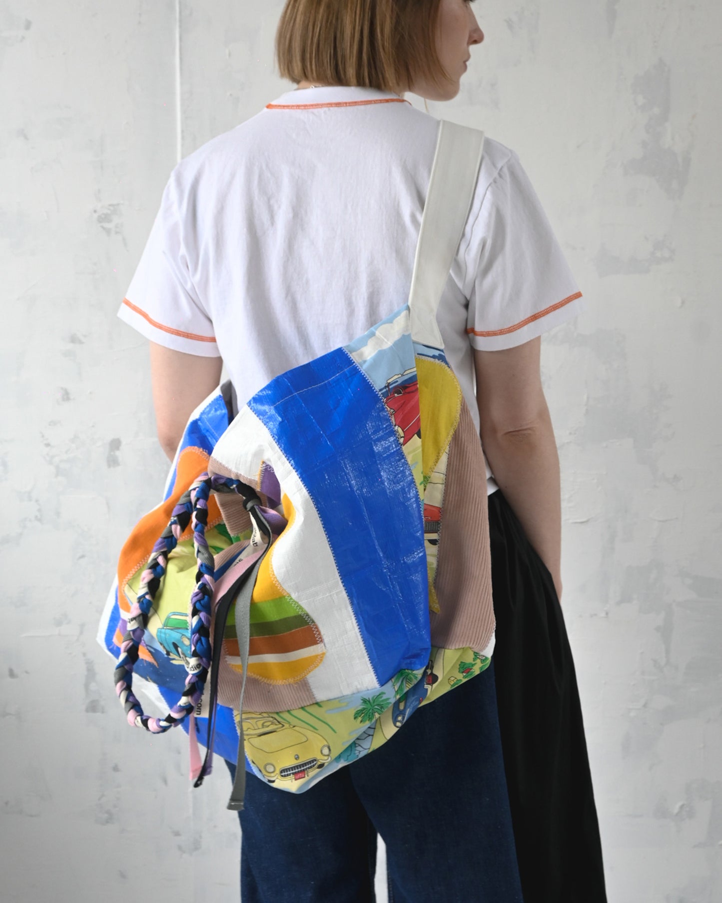 KHOKI x 404 - Patchwork Vinyl Bag with Vintage Fabric