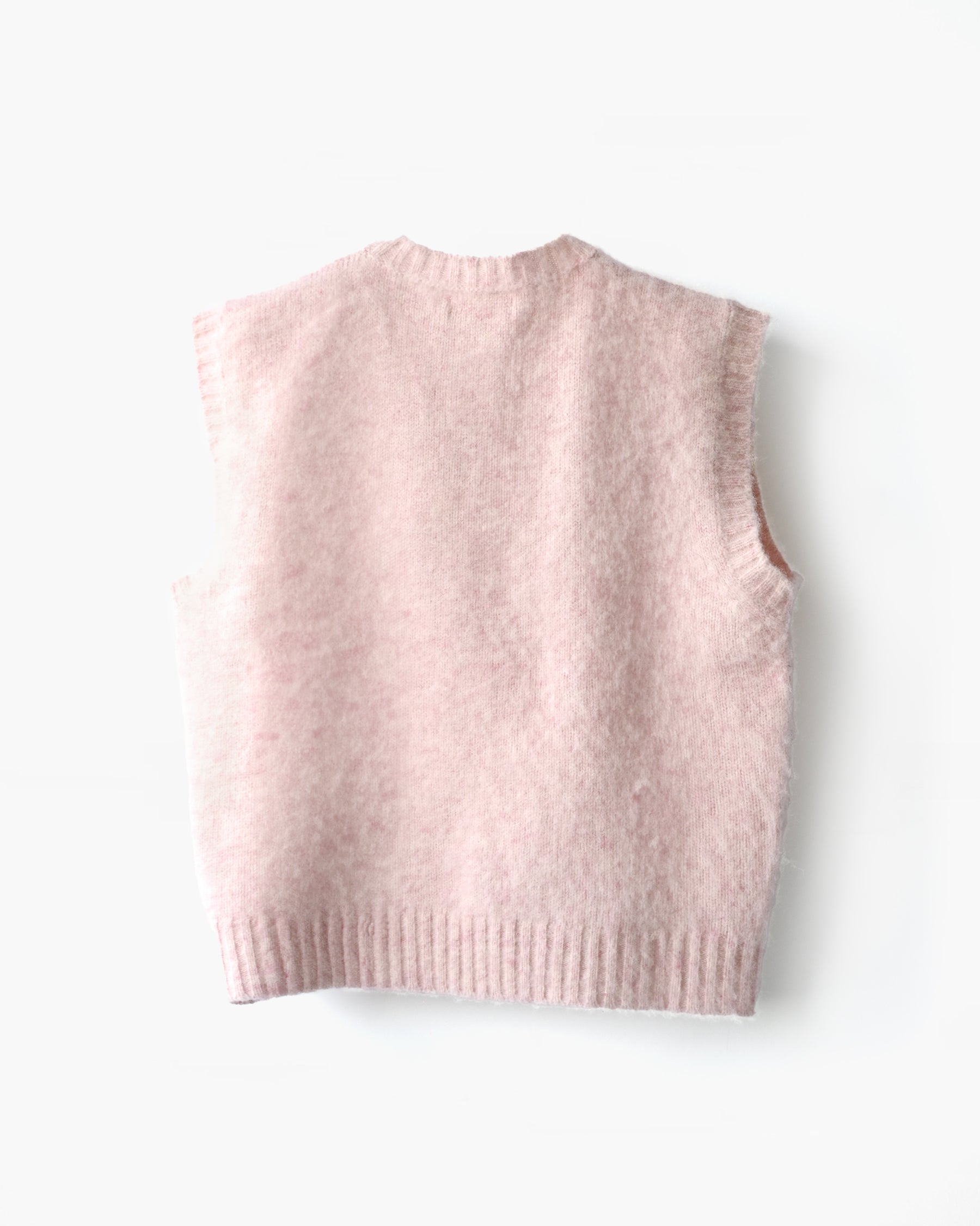 404 Shaggy Dog Crew Neck Vest - Pink