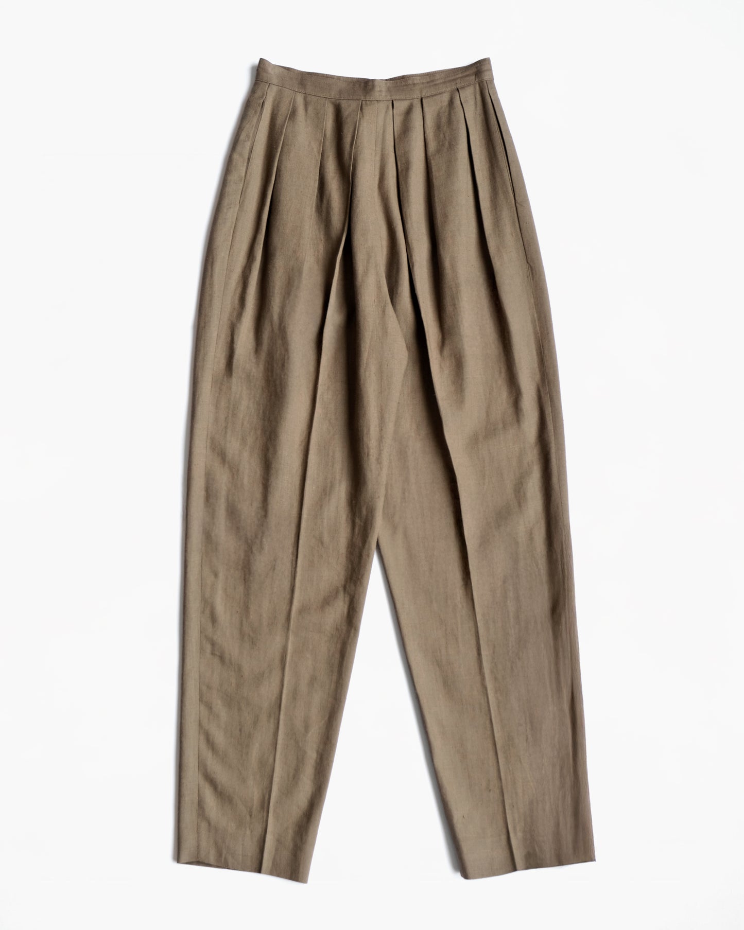 Tapered Pleated Trousers