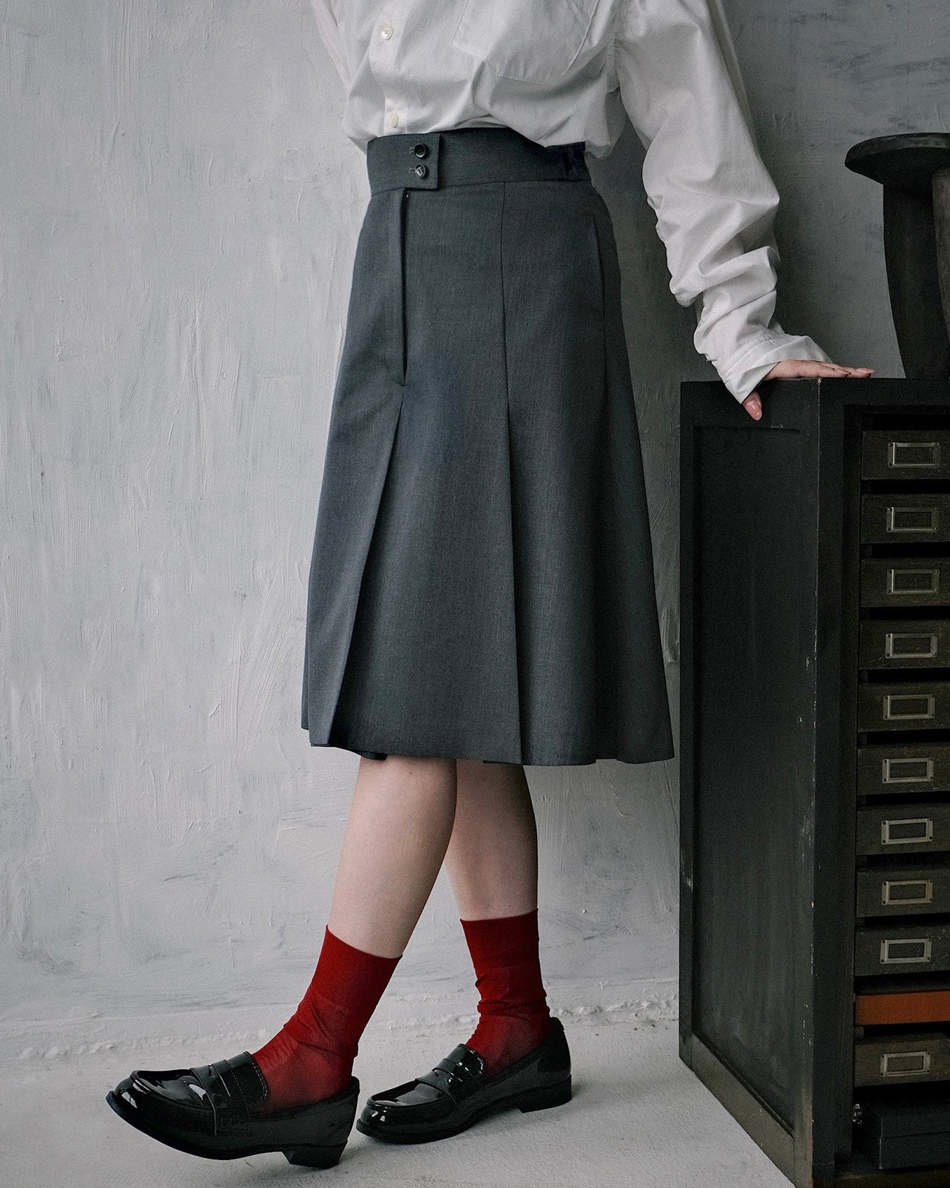404 Pleated Culotte Skirt