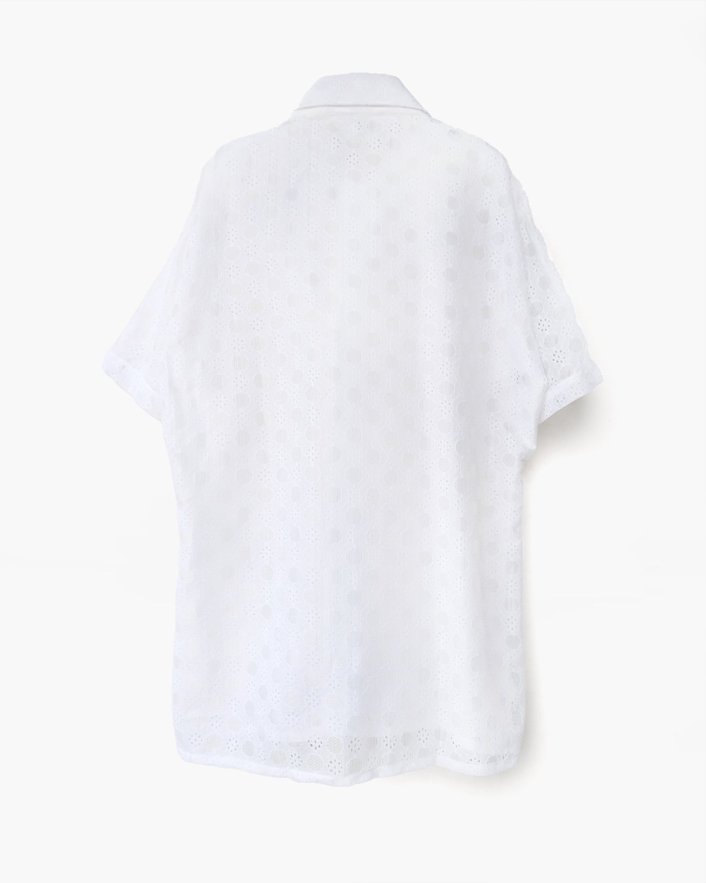 70's White Lace S/S Shirt