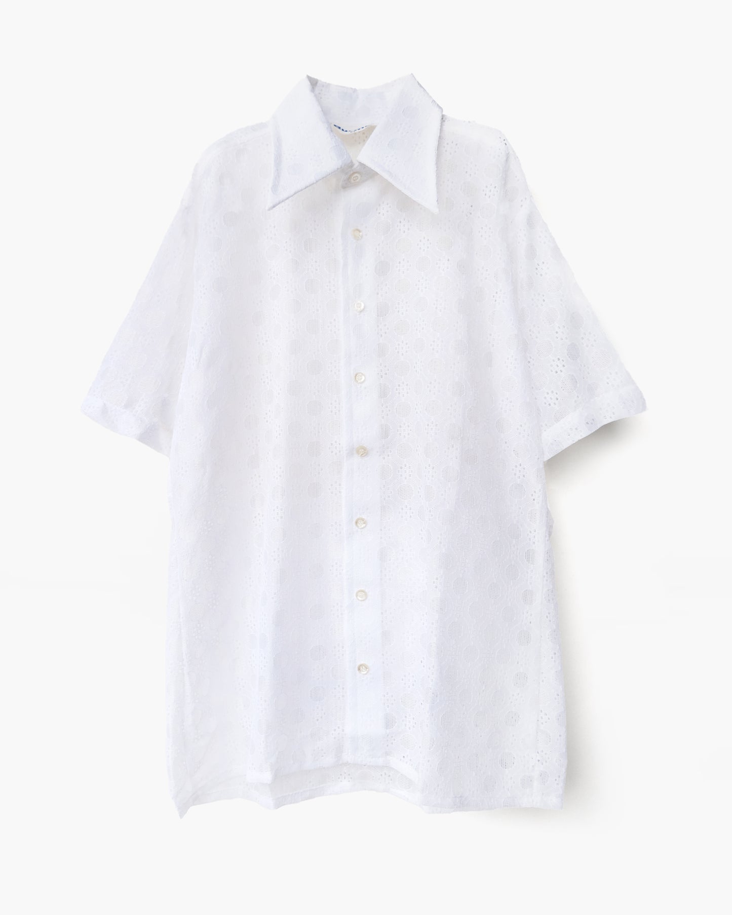 70's White Lace S/S Shirt