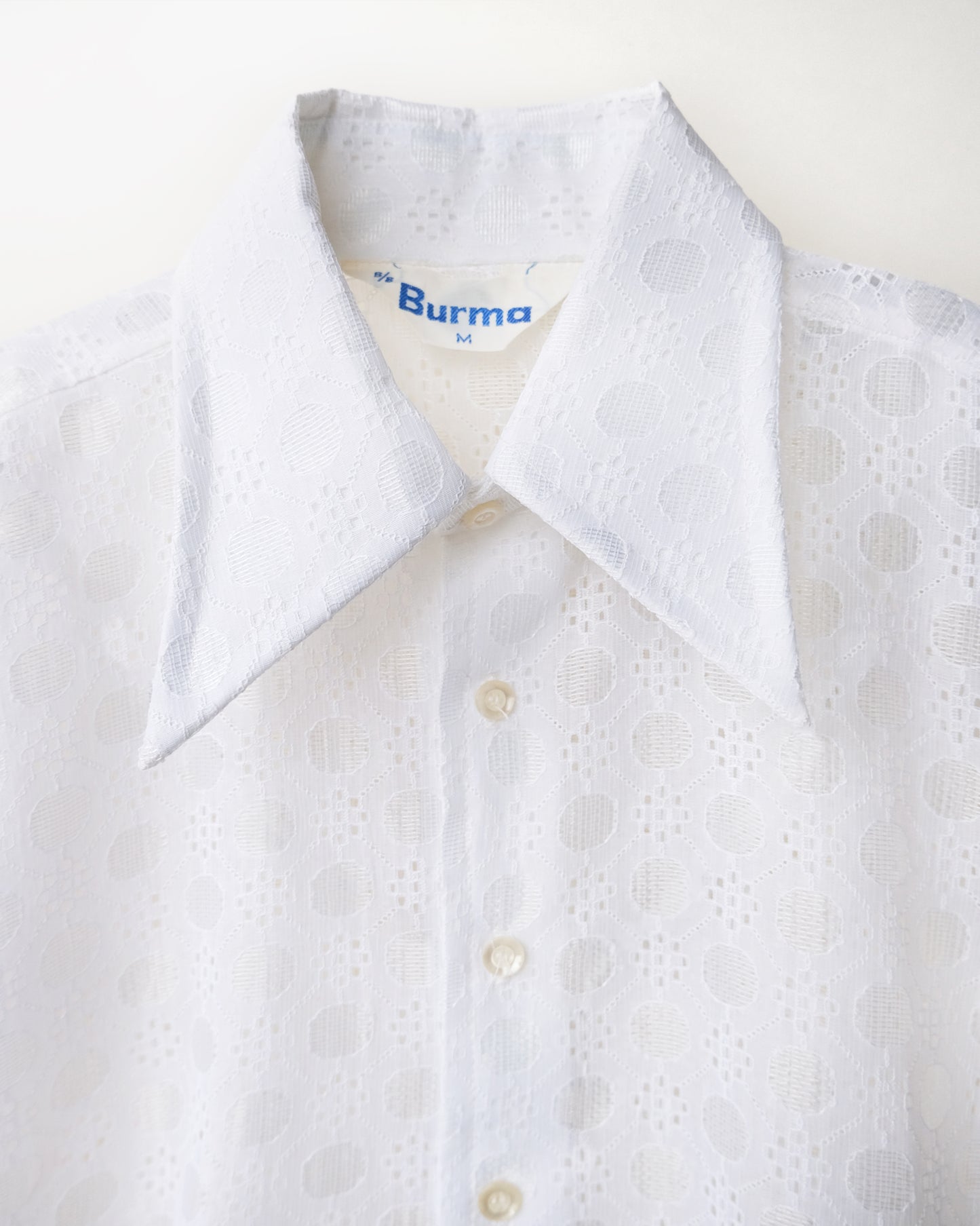 70's White Lace S/S Shirt