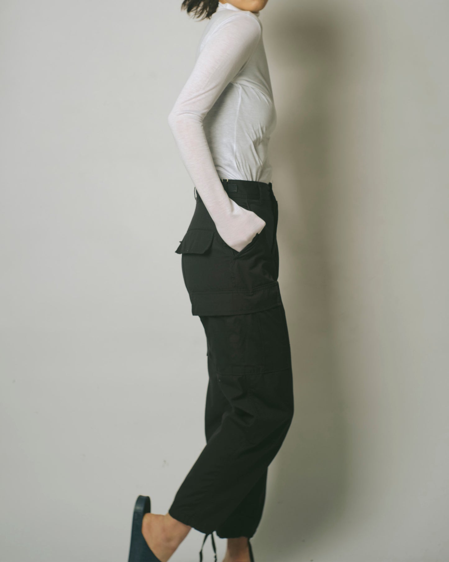 US Cotton x Poly 6 Pockets Pants Black