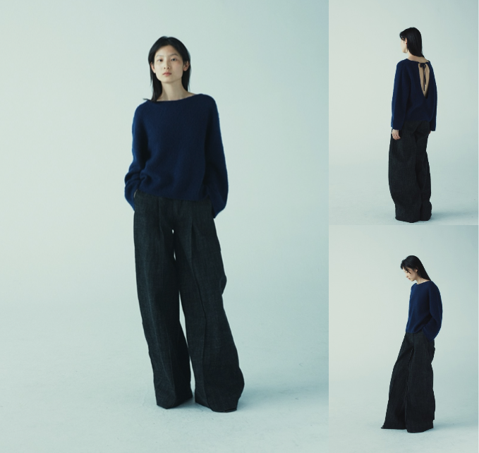 Back-Opened Cashmere Sweater