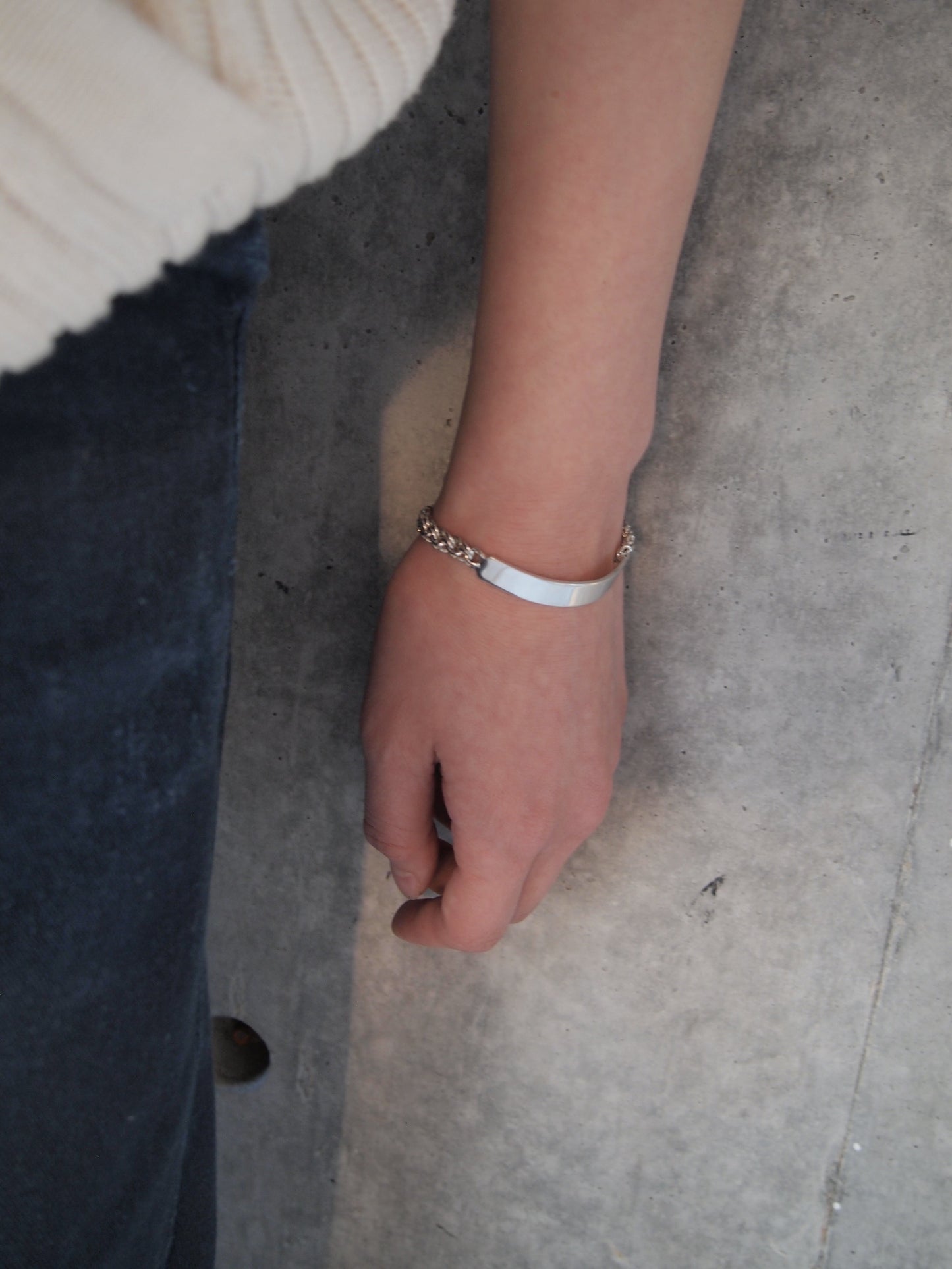 Silver ID Bracelet Made in Mexico