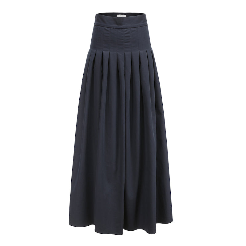 RUOHAN 23SS]Deep Navy Pleated Skirt – studiolab404.com