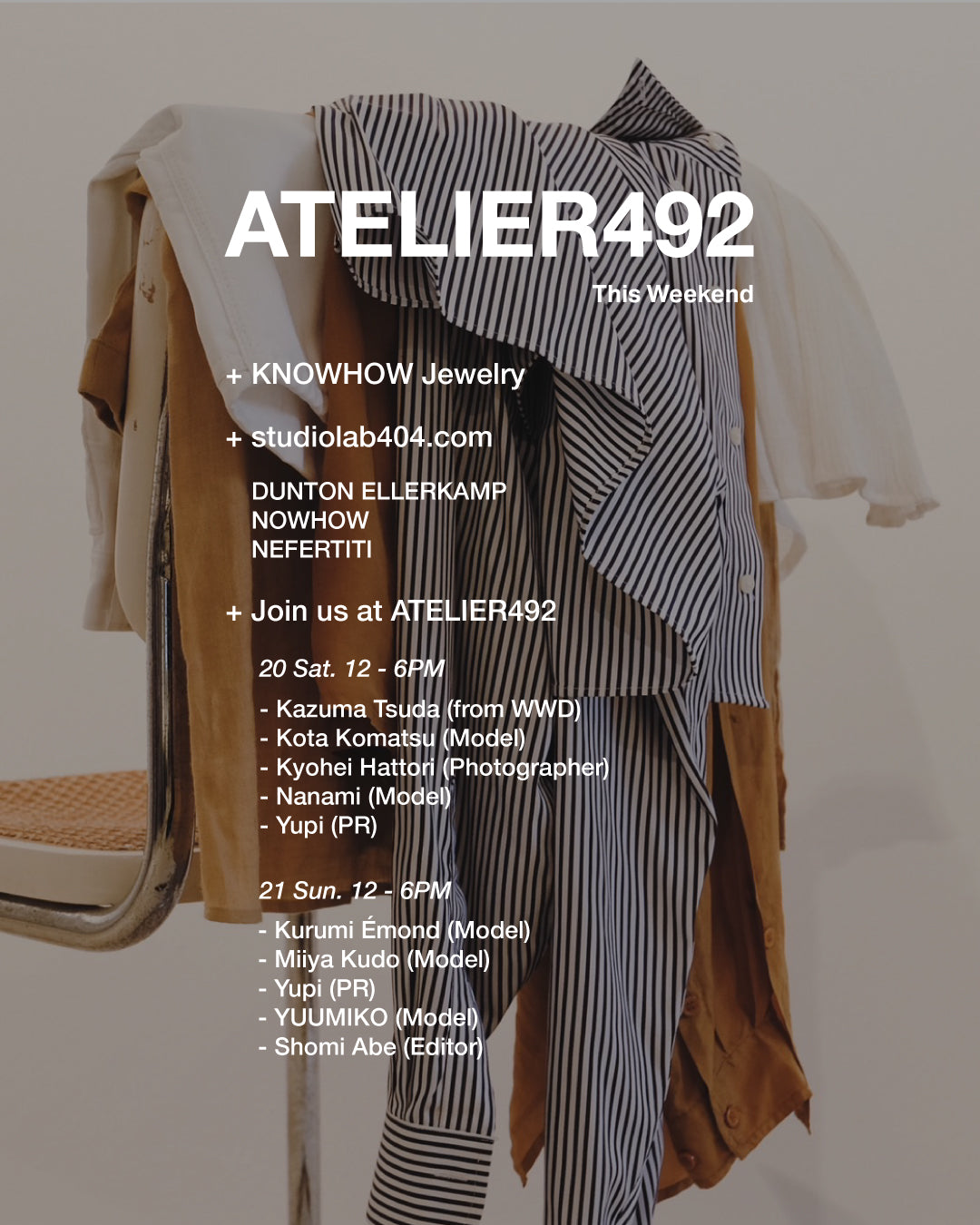 ATELIER492 - Softly Opening This Weekend