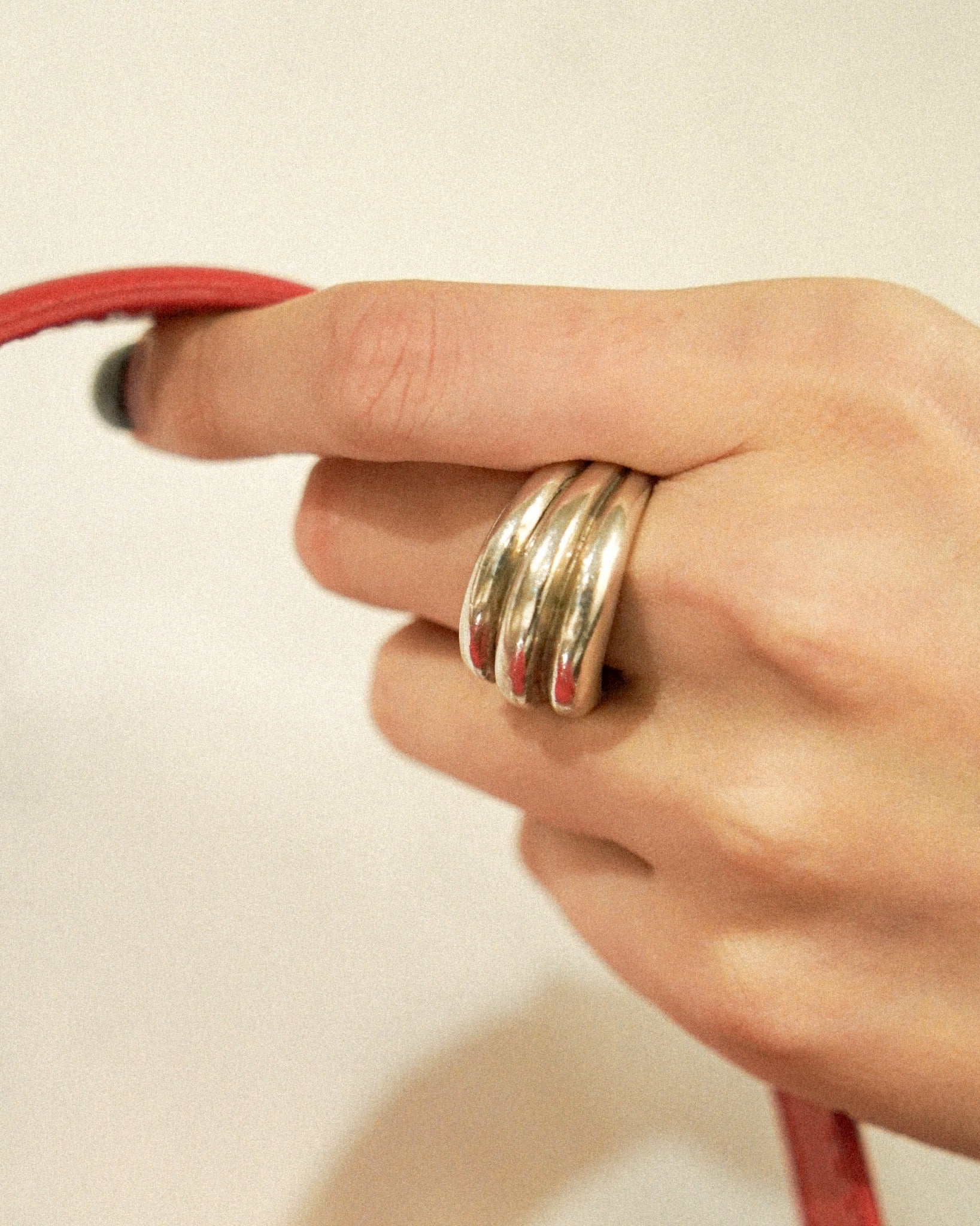 Solid Layered Silver Ring (SVR25004)