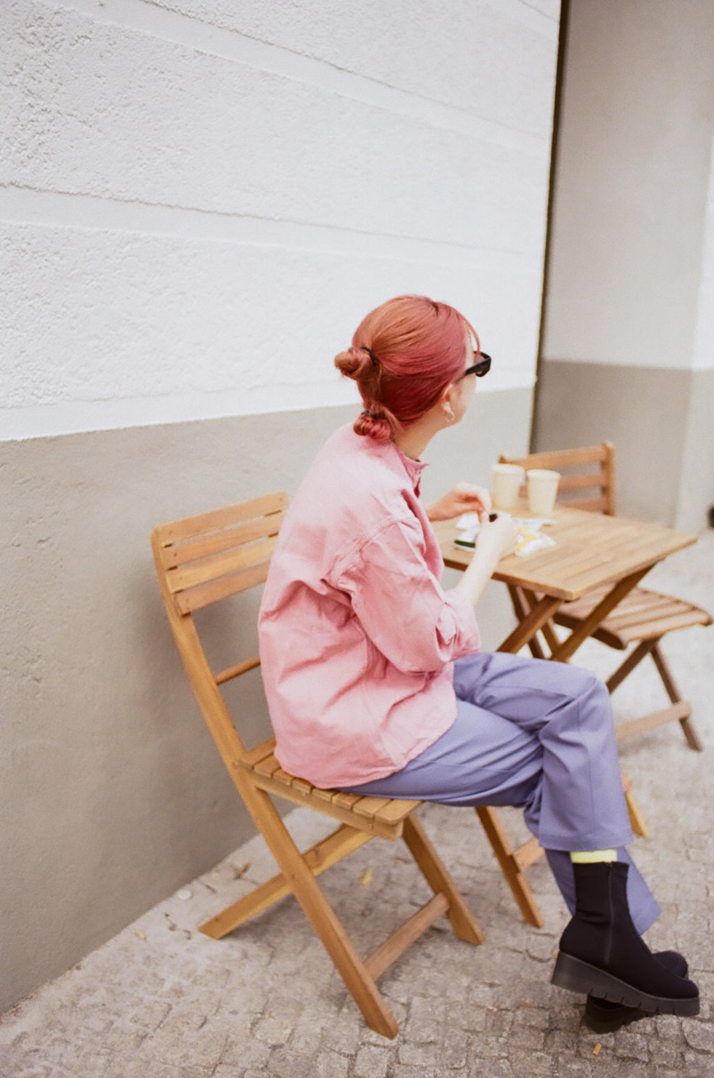 Over-dyed Russian Pullover - Pink